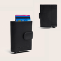 Leather Card Holder Black Hollis