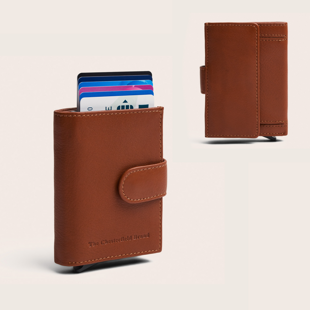 Leder Kartenetui Cognac Hollis