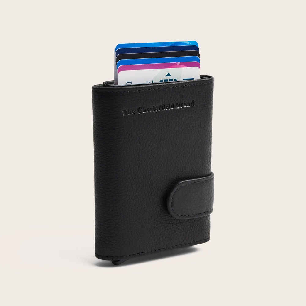 Leder Kartenetui Schwarz Bennett