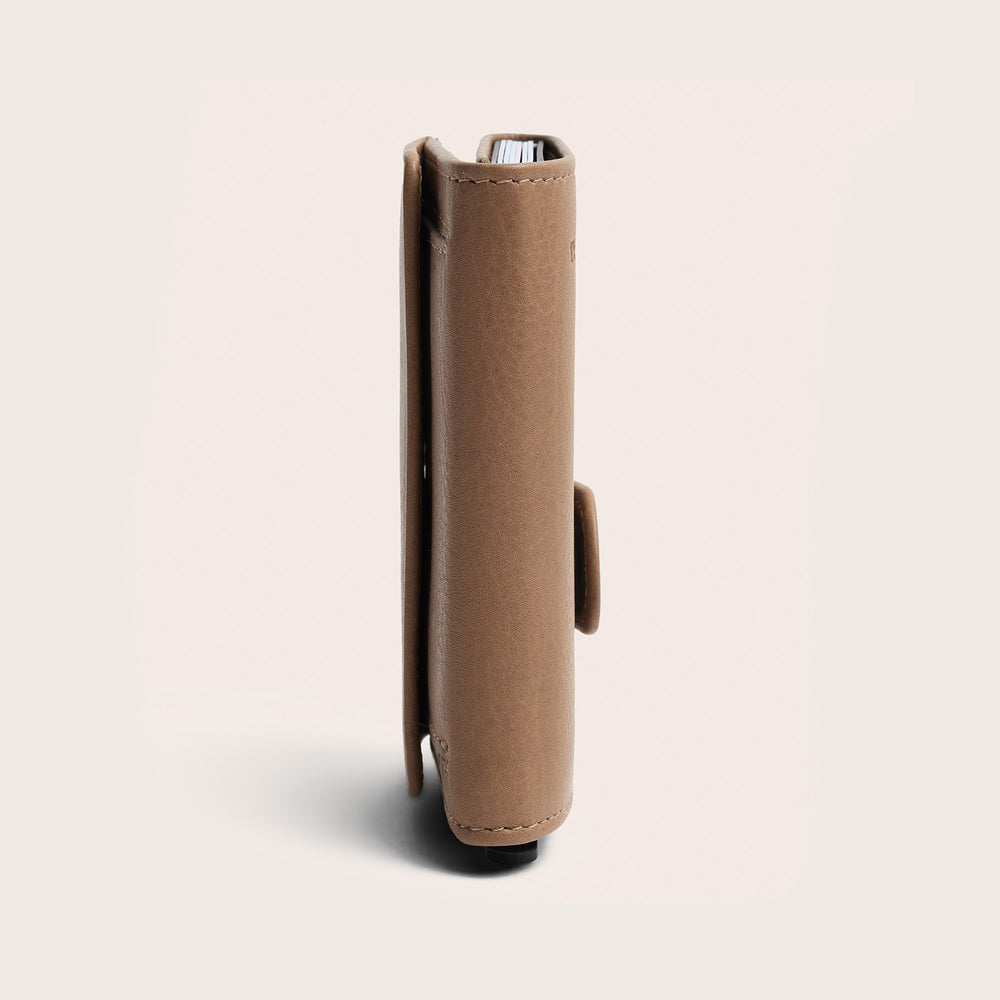 Porte-cartes en Cuir Taupe Bennett