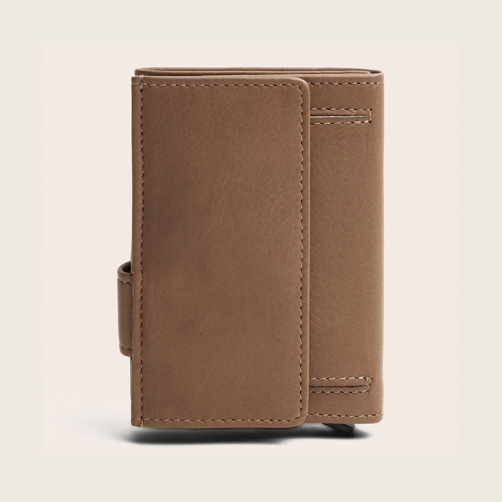 Porte-cartes en Cuir Taupe Bennett