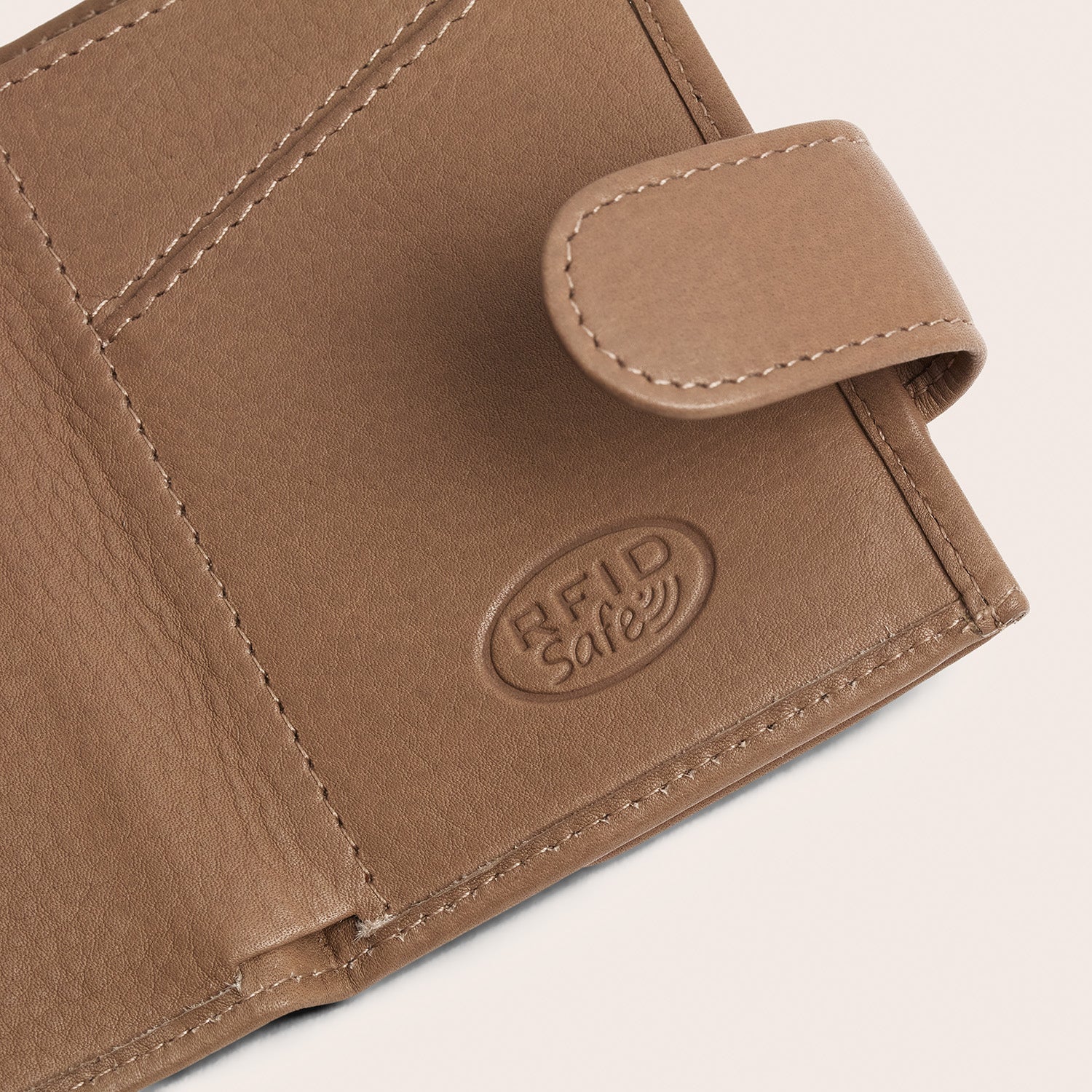 Leder Kartenetui Taupe Bennett