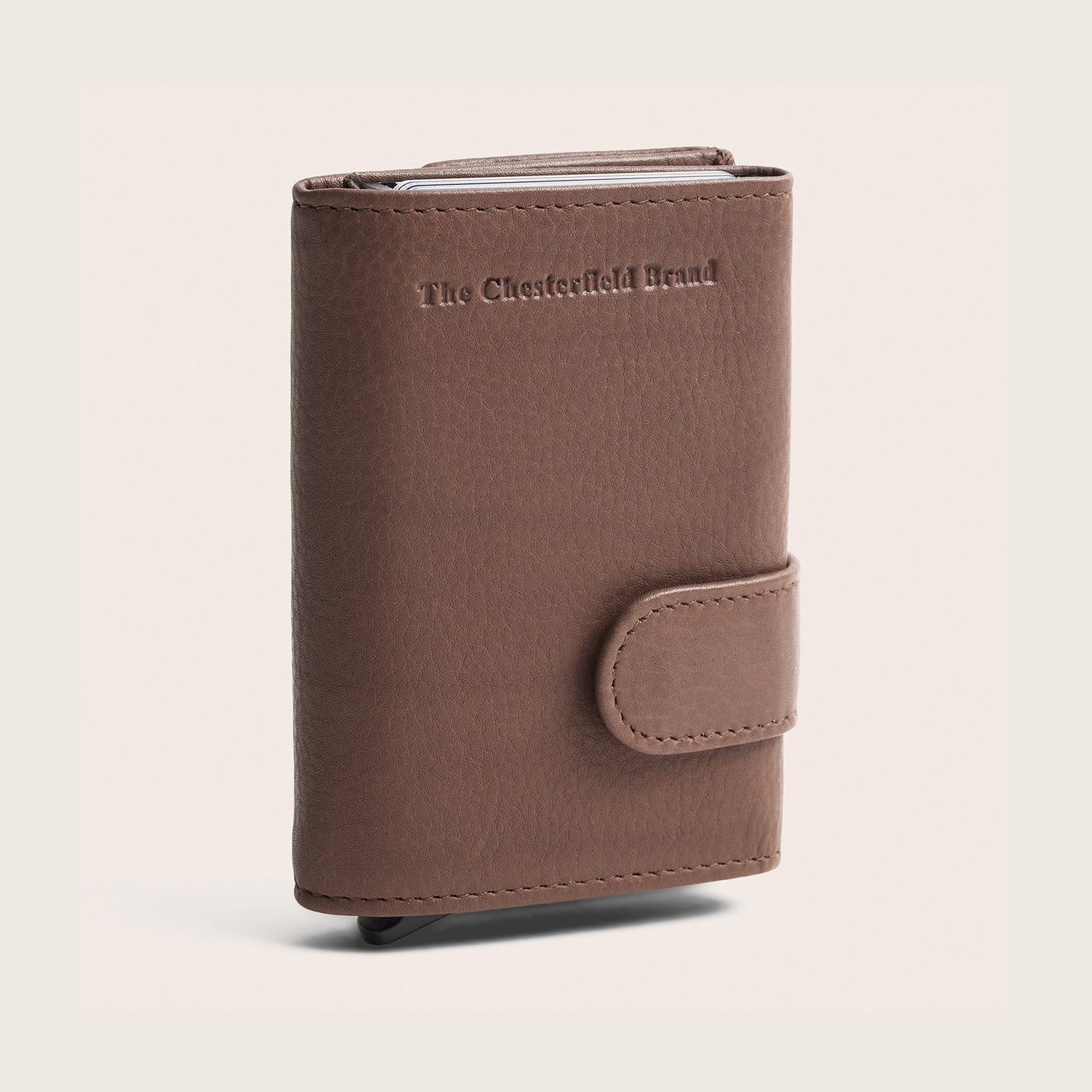 Leder Kartenetui Dunkles Taupe Bennett