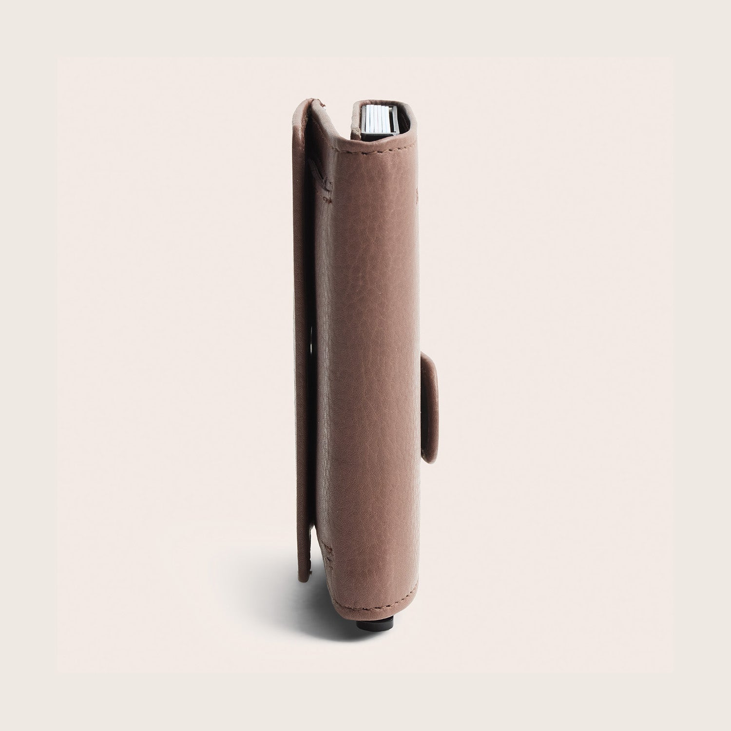 Leder Kartenetui Dunkles Taupe Bennett