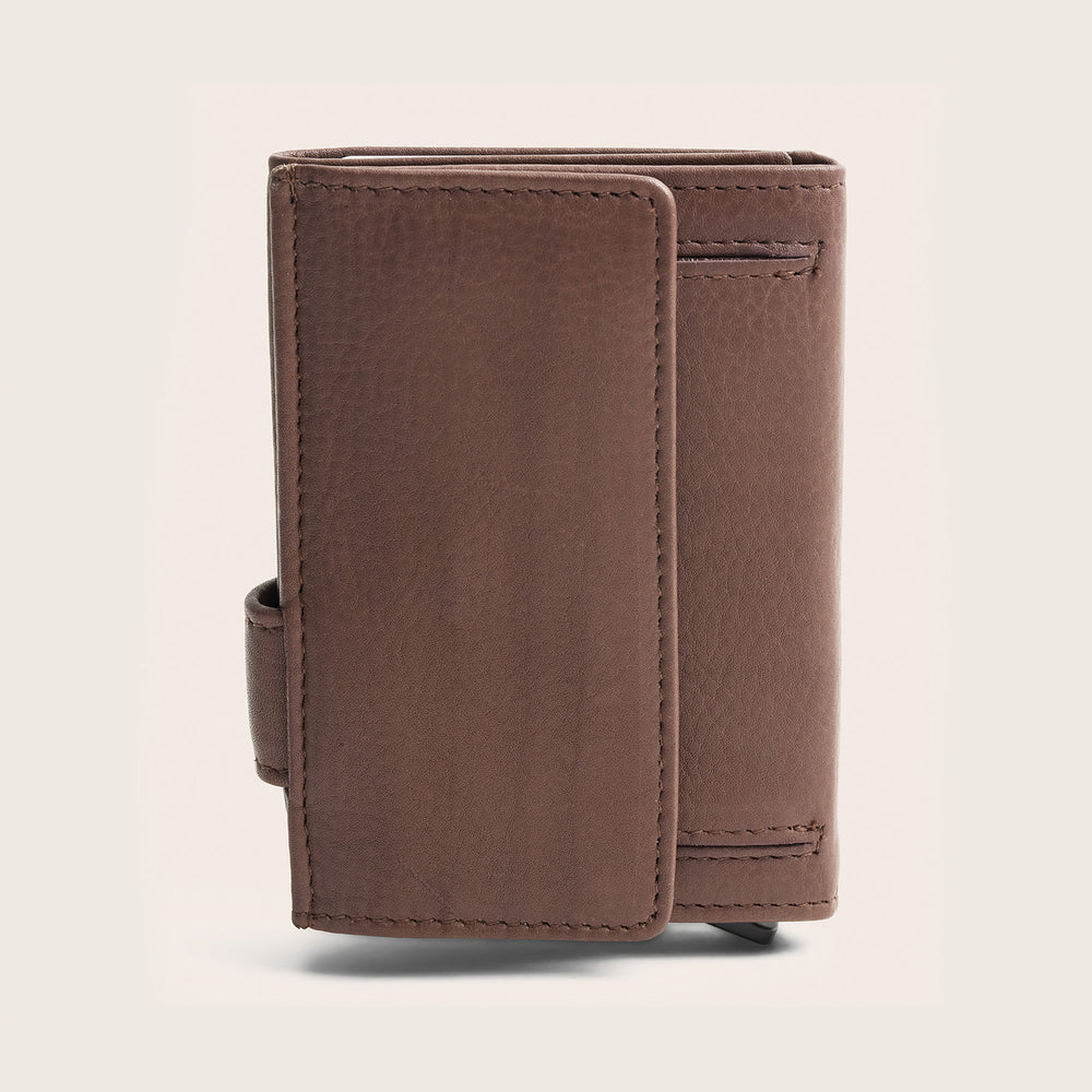 Porte-cartes en Cuir Taupe Foncé Bennett