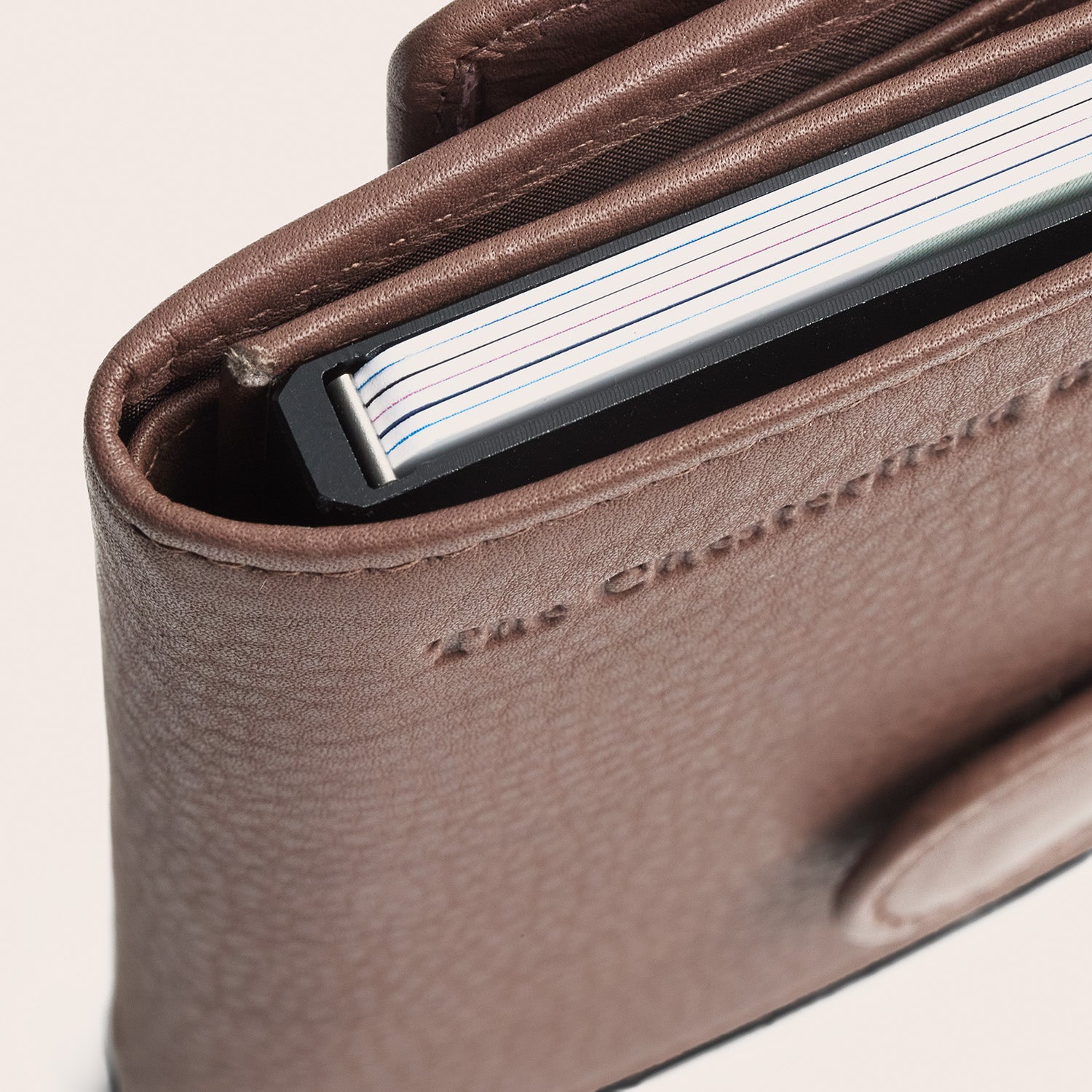 Leder Kartenetui Dunkles Taupe Bennett