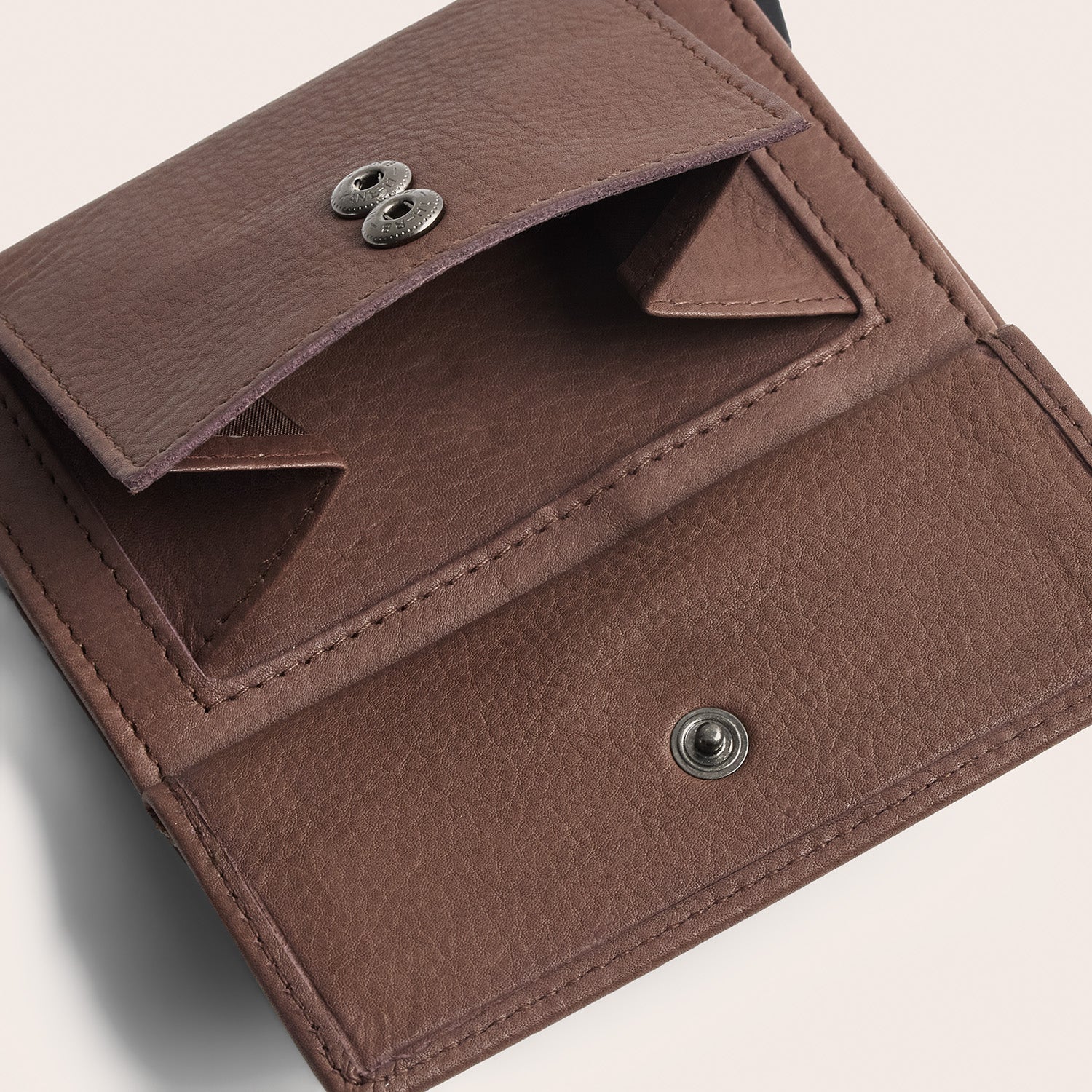 Leder Kartenetui Dunkles Taupe Bennett