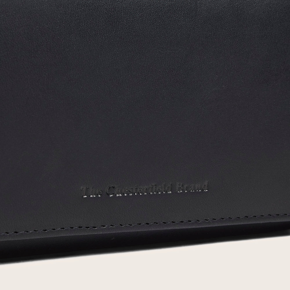 Portefeuille en Cuir Noir Sella