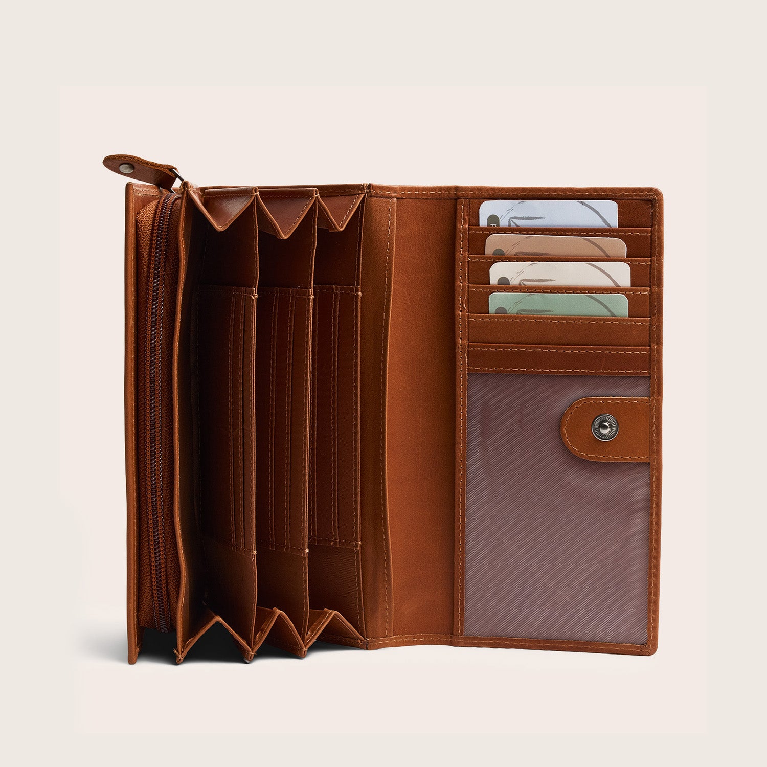 Leder Geldbörse Cognac Sella