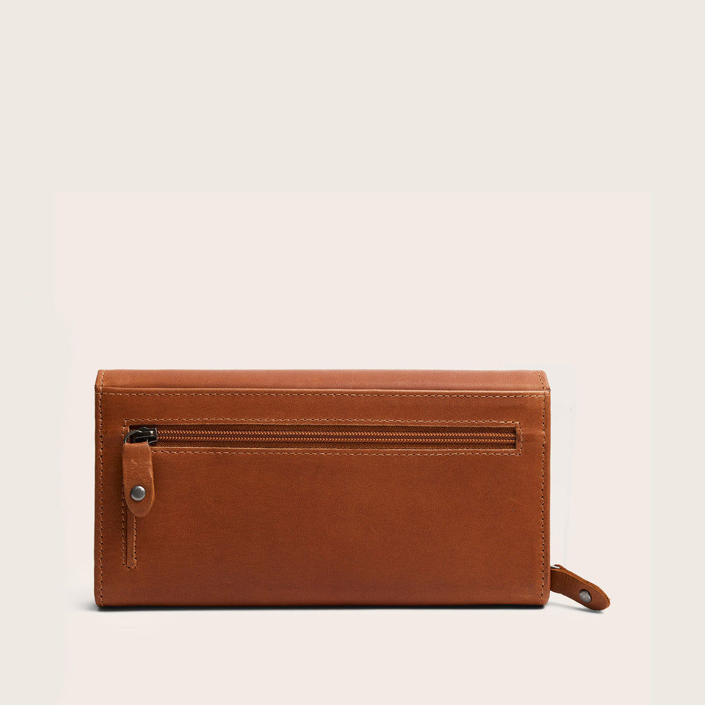 Portefeuille en Cuir Cognac Sella
