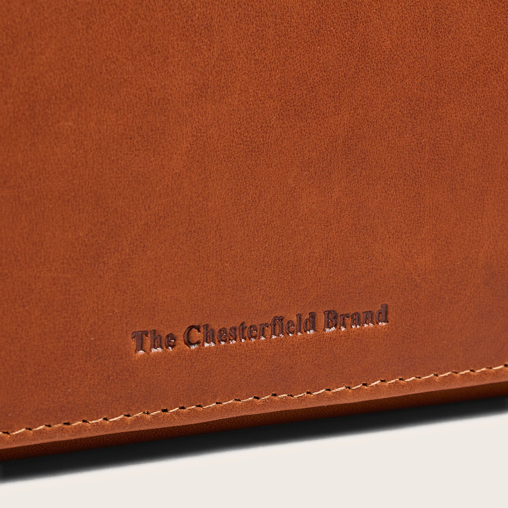 Portefeuille en Cuir Cognac Sella