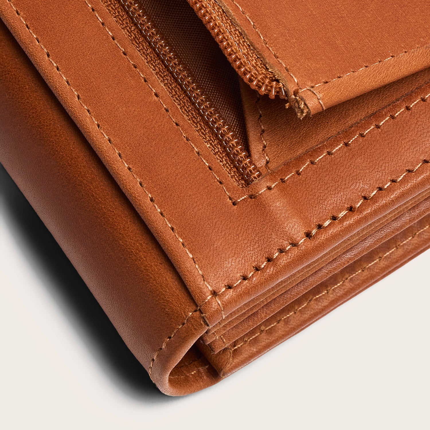 Leder Geldbörse Cognac Sella