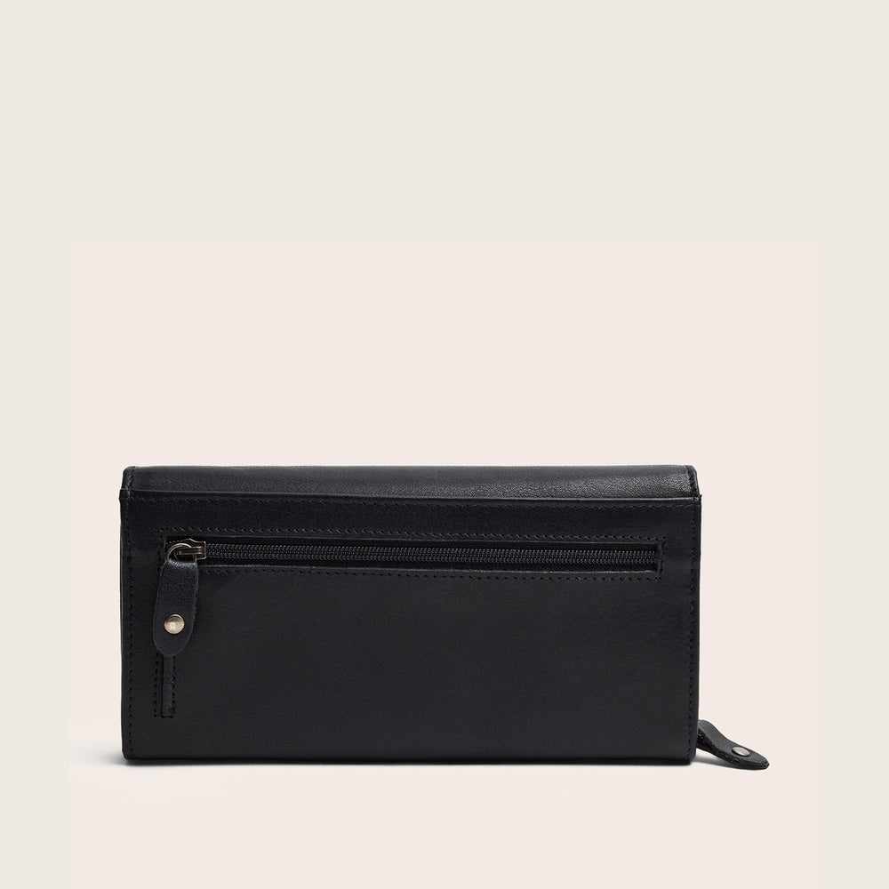 Portefeuille en Cuir Noir Merritt