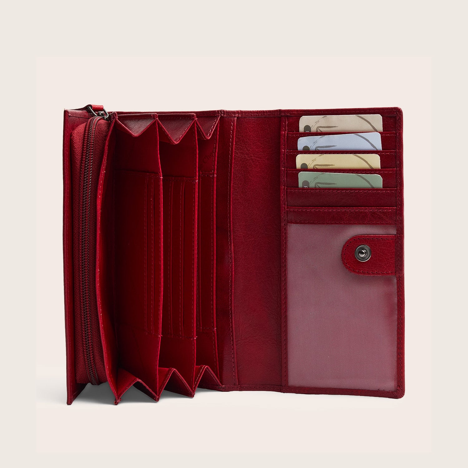 Leather Wallet Red Merritt