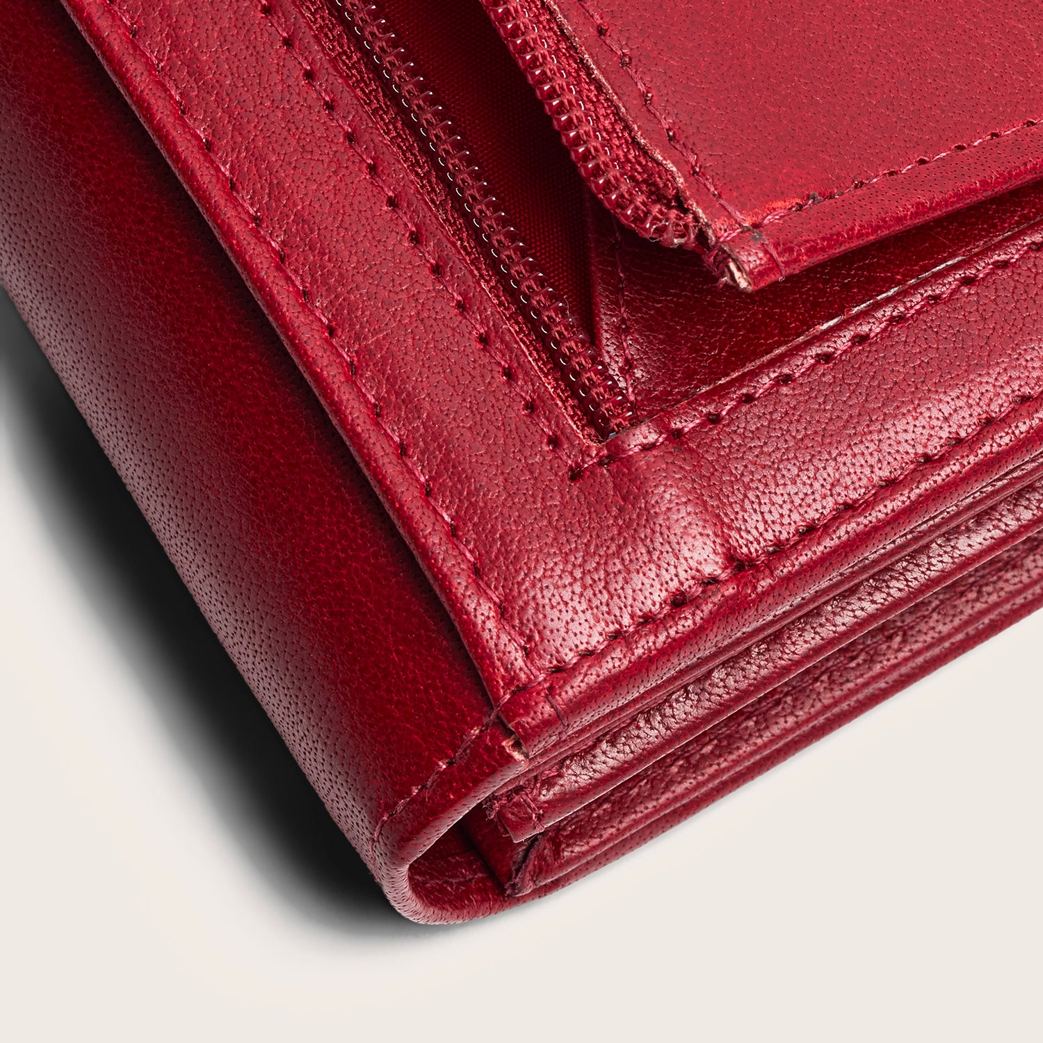 Leather Wallet Red Merritt