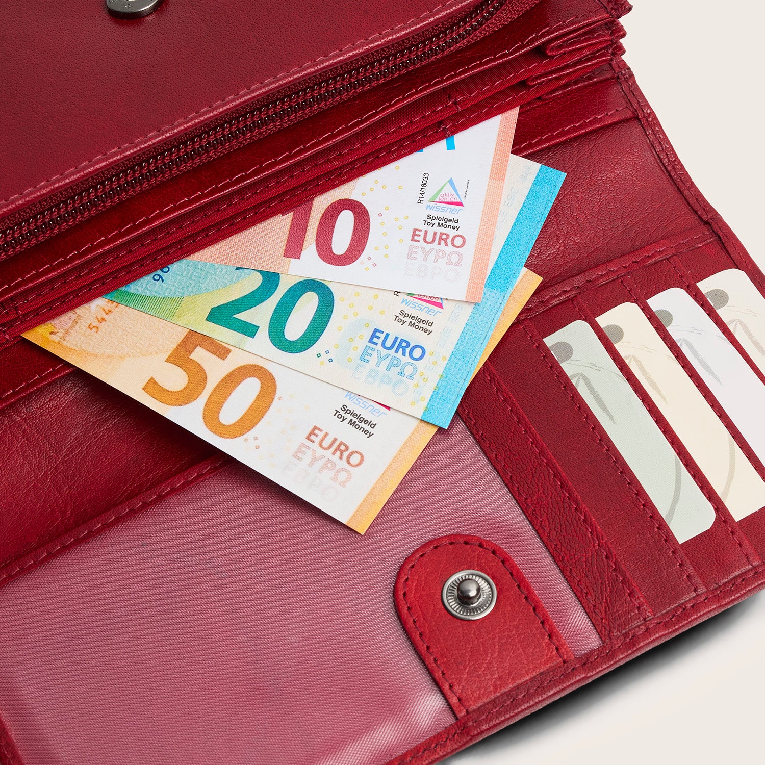 Leather Wallet Red Merritt