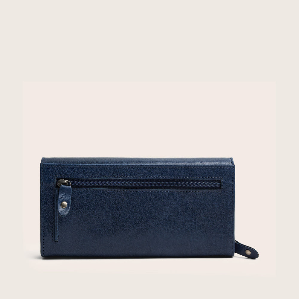 Portefeuille en Cuir Bleu Marine Merritt