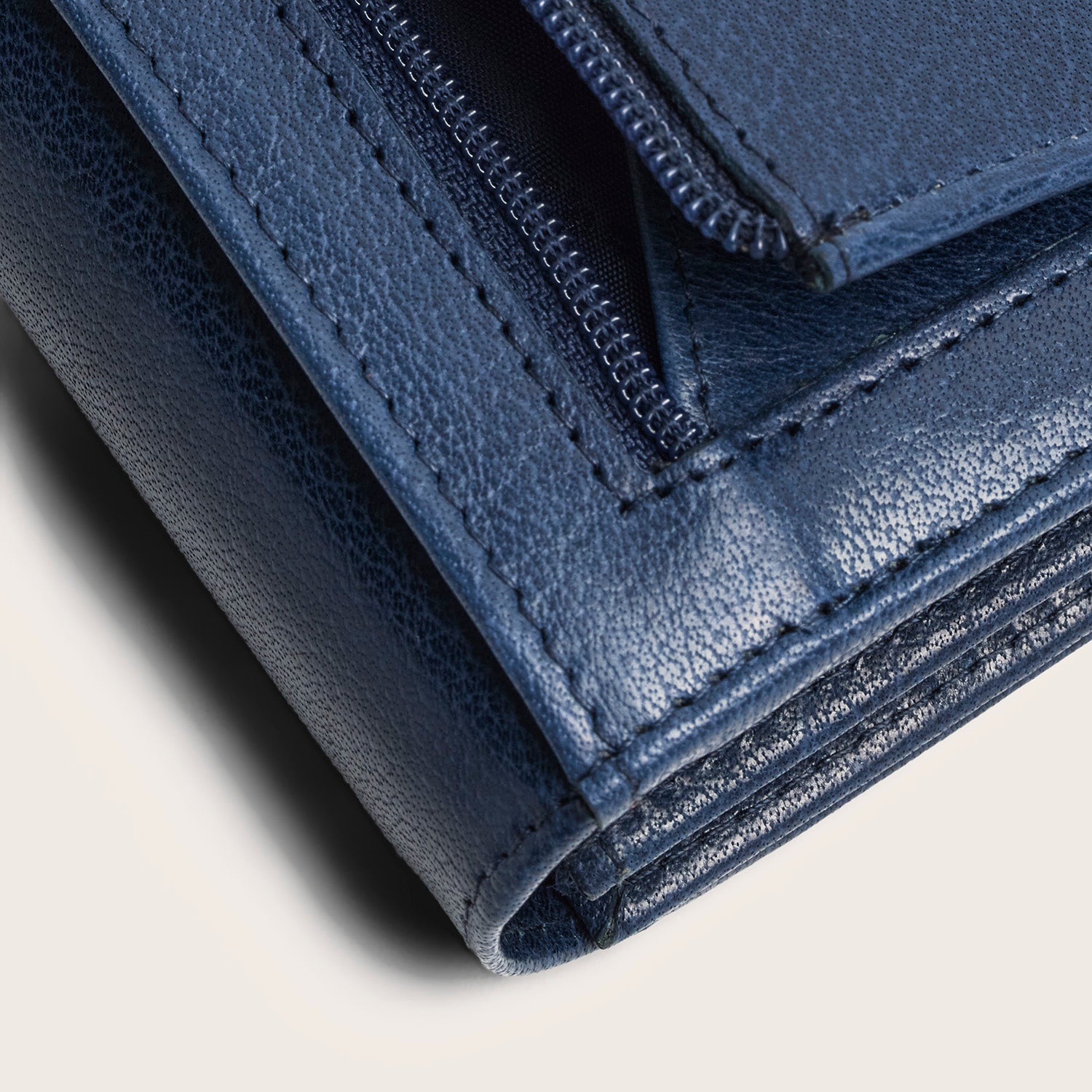 Leather Wallet Navy Merritt
