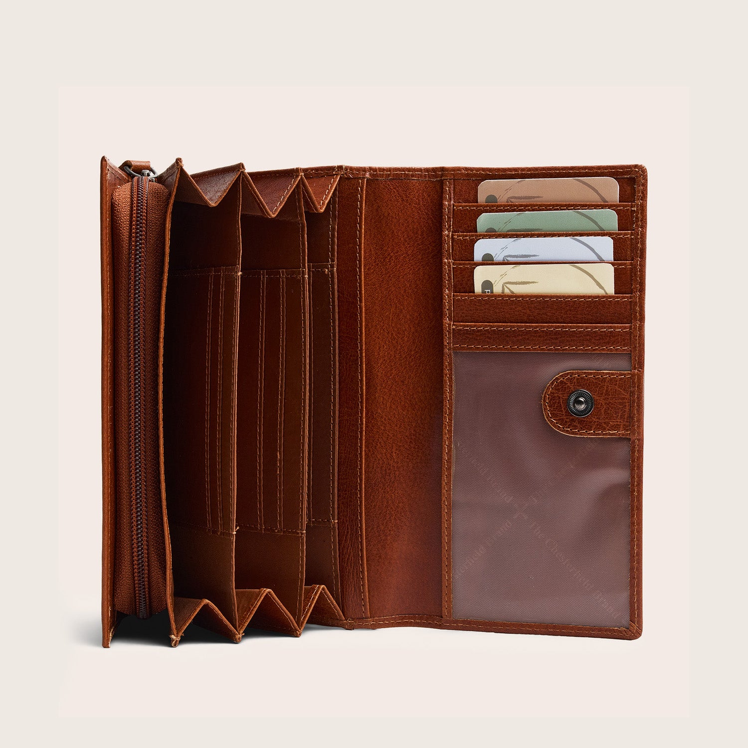 Leather Wallet Cognac Merritt
