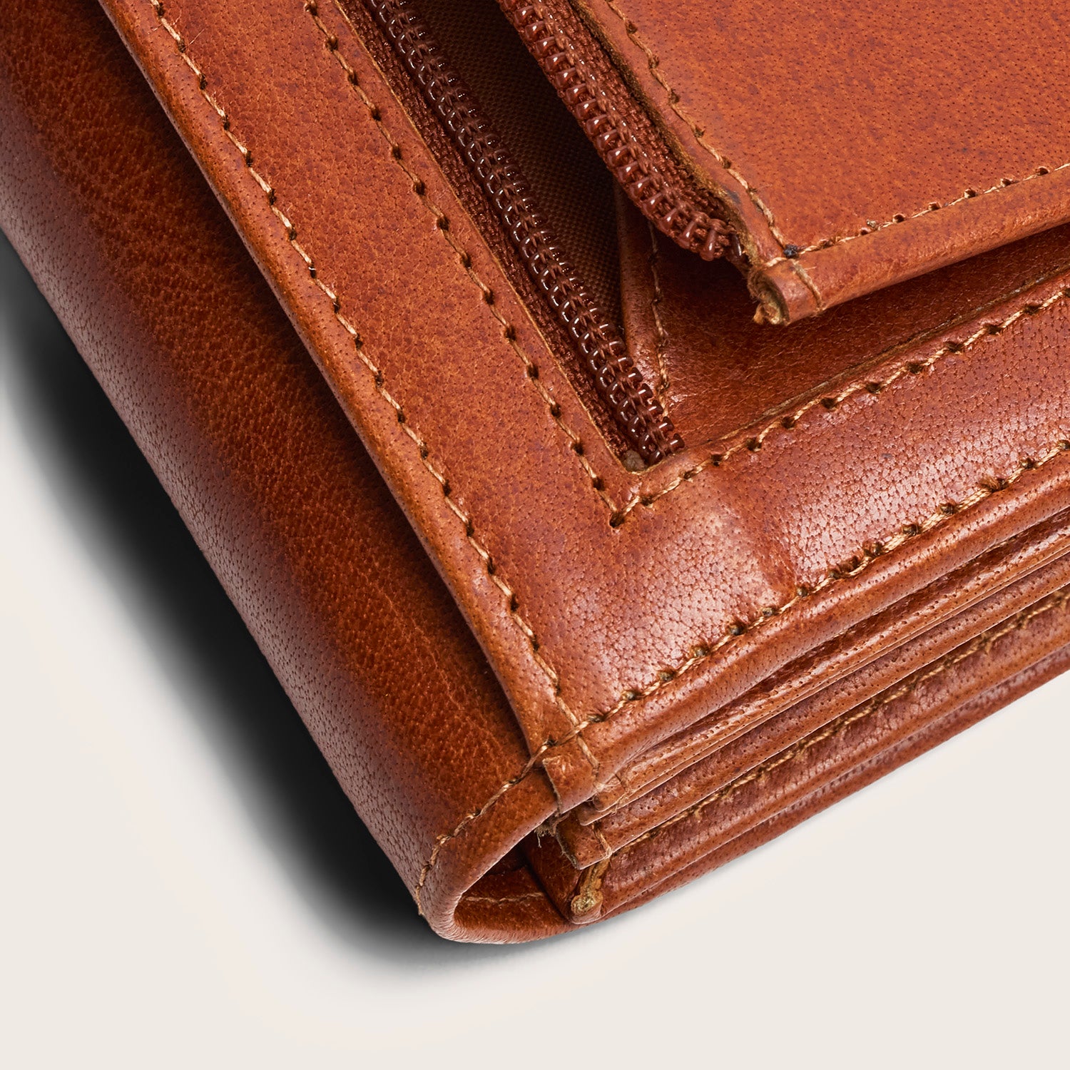 Leather Wallet Cognac Merritt