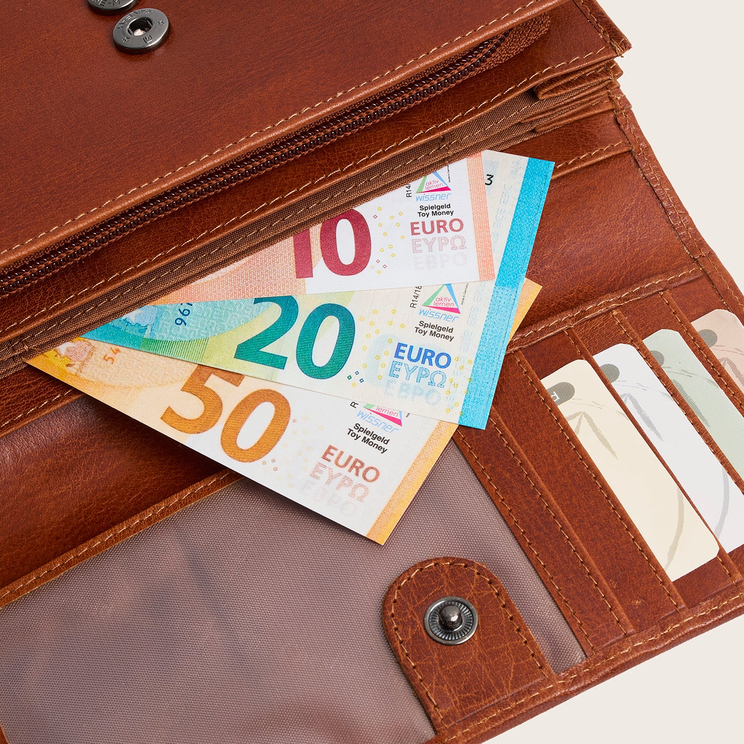 Leather Wallet Cognac Merritt
