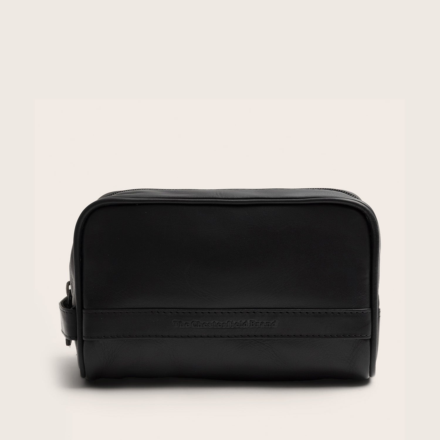 Leder Kulturtasche Schwarz Tavira