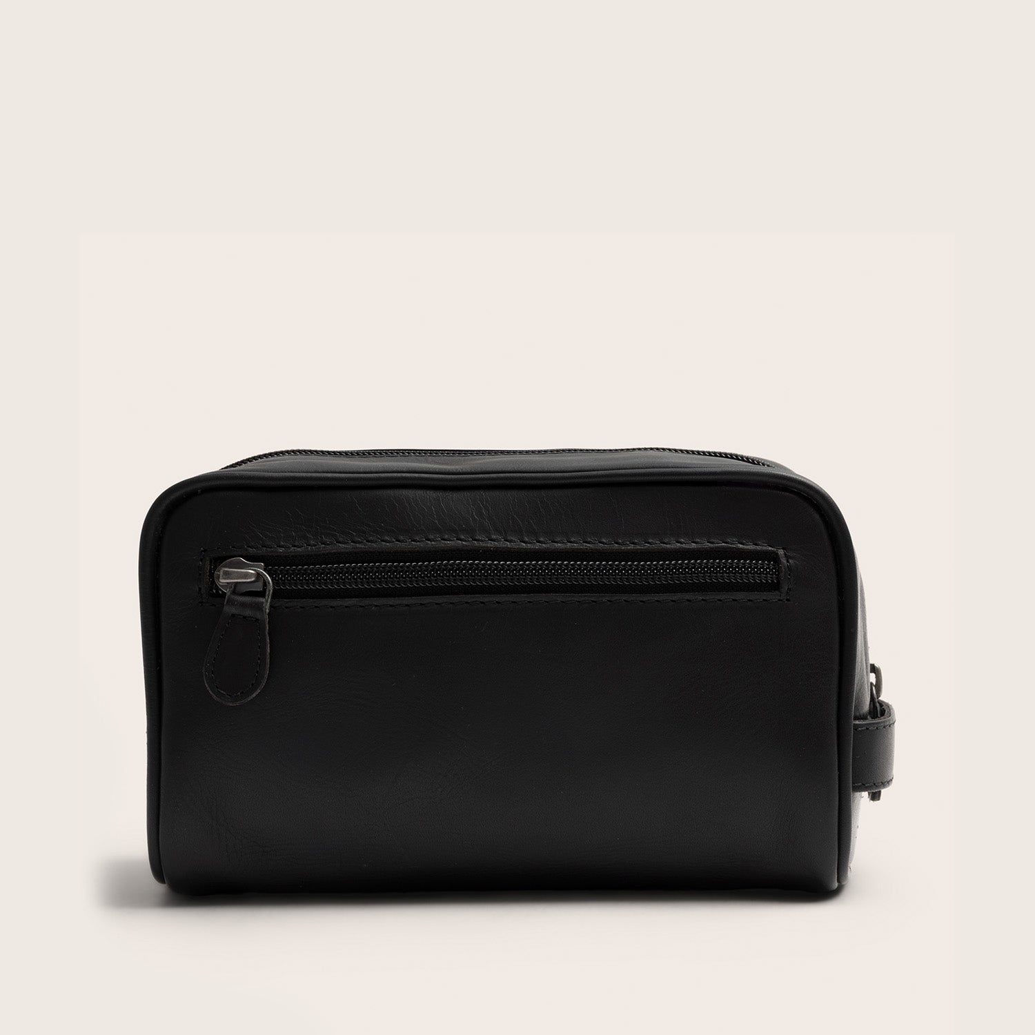 Leder Kulturtasche Schwarz Tavira