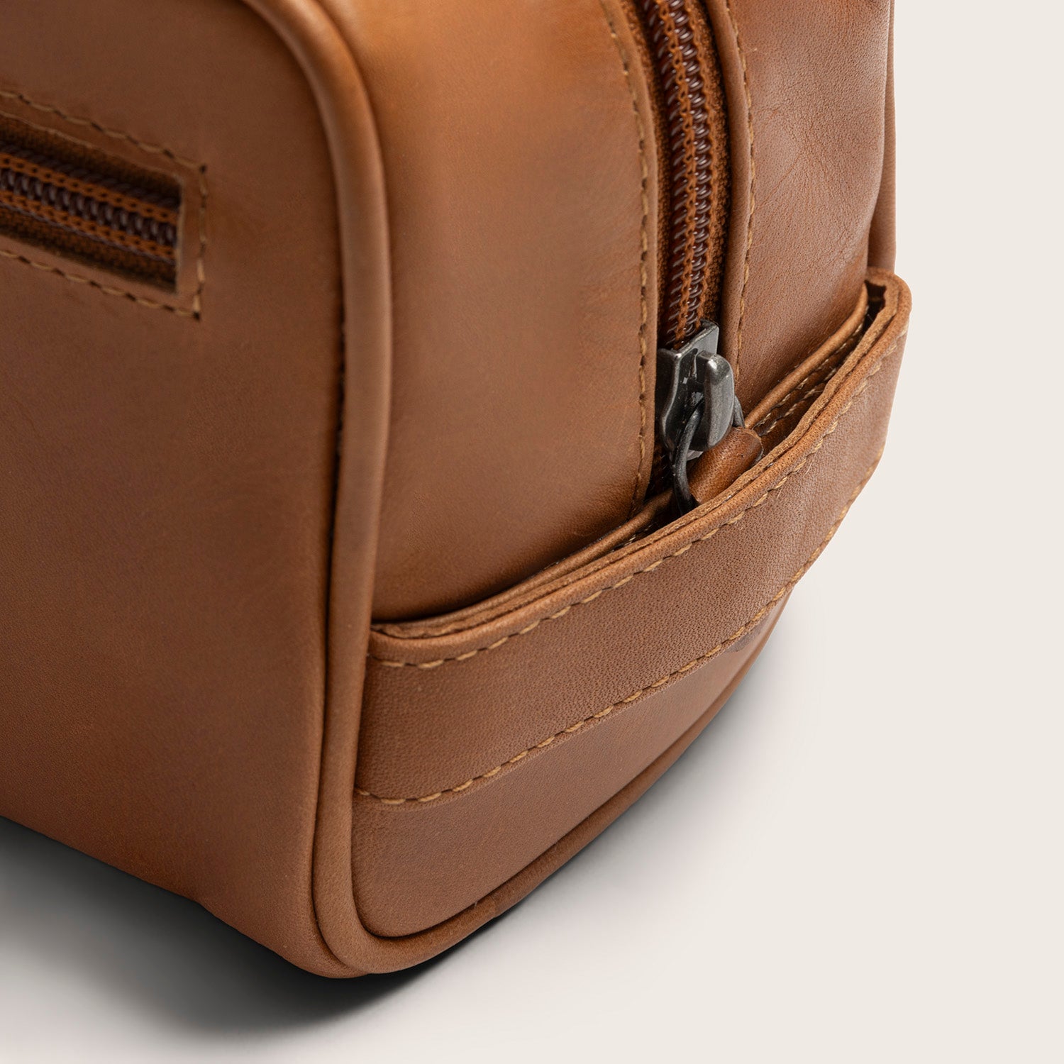 Leder Kulturtasche Cognac Tavira