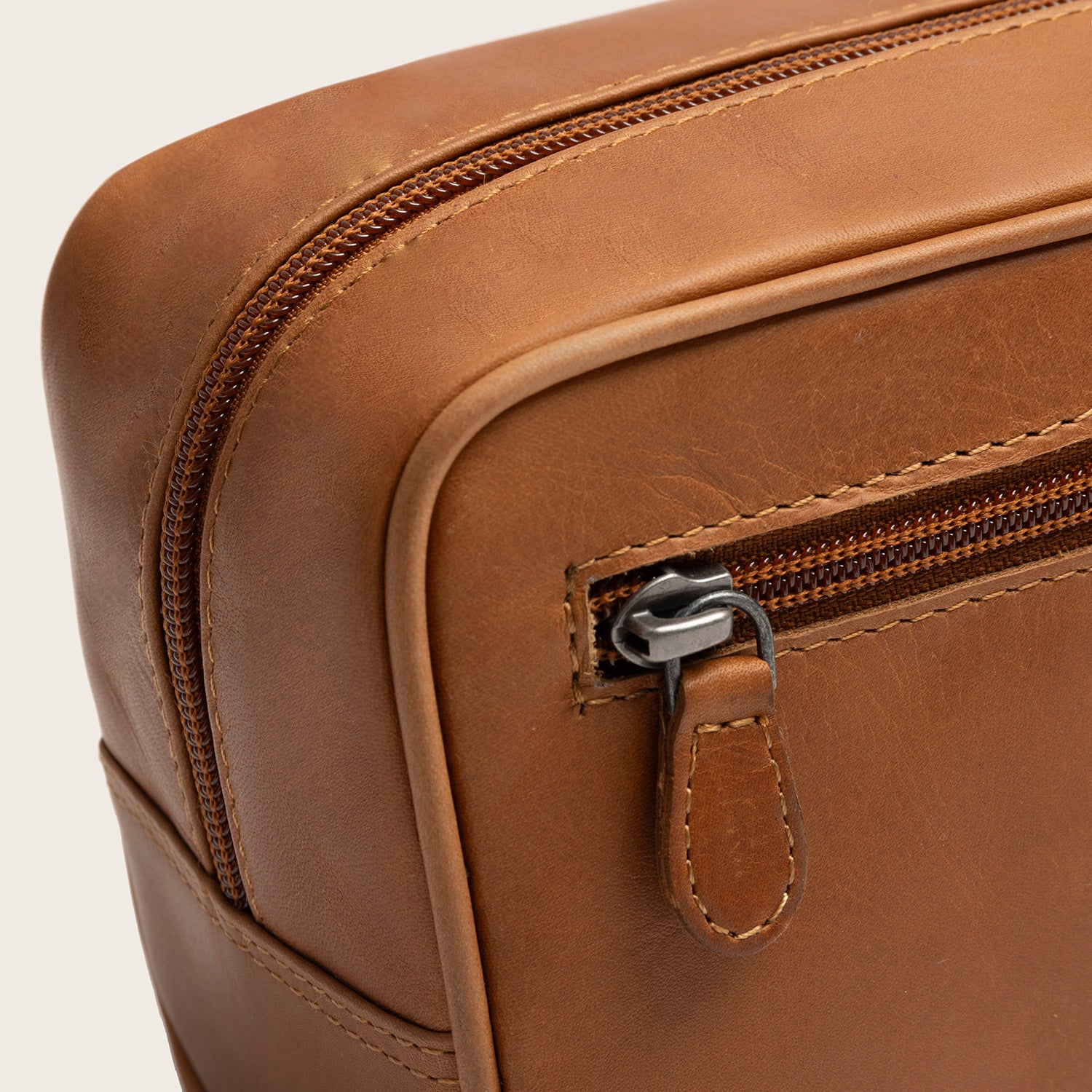 Leder Kulturtasche Cognac Tavira