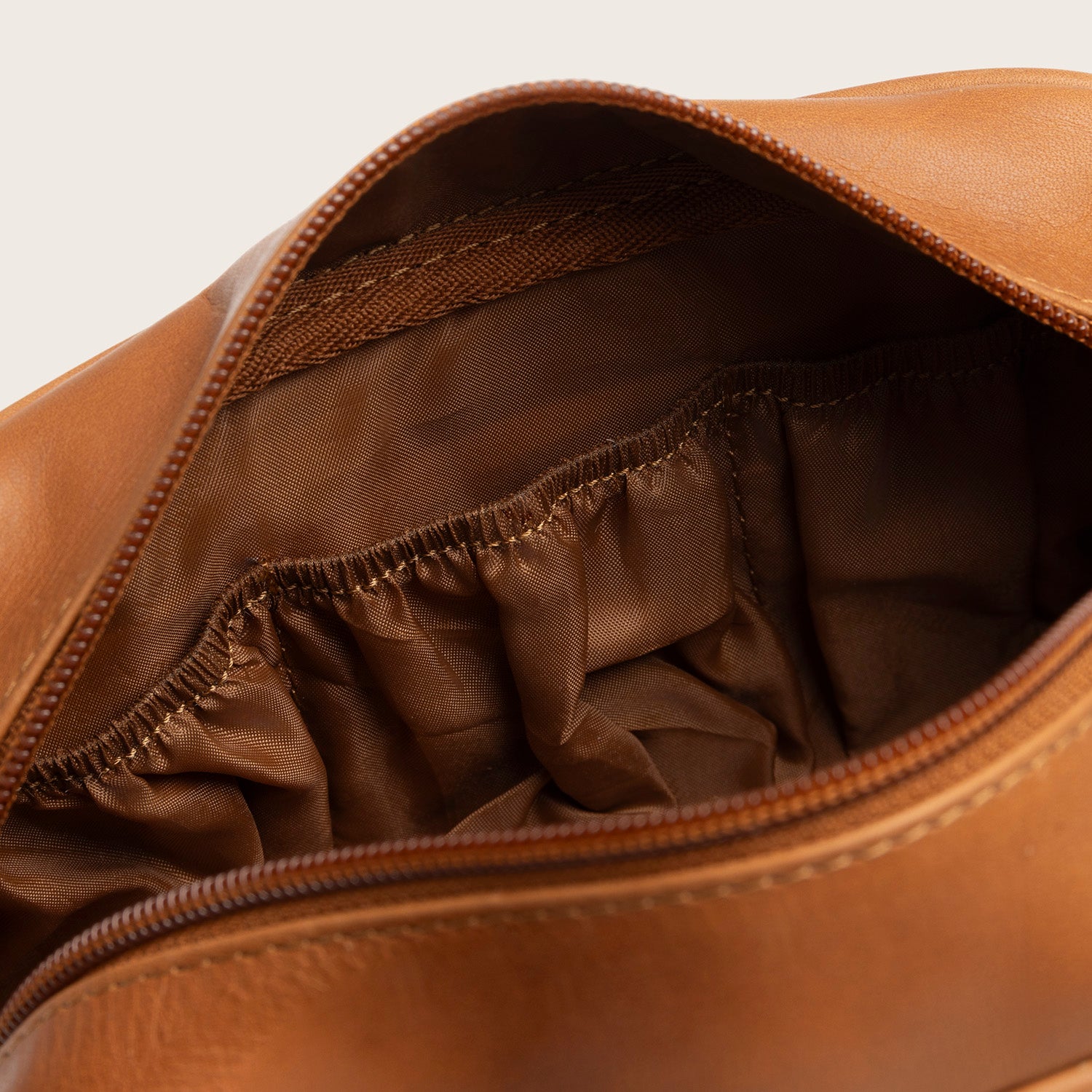 Leder Kulturtasche Cognac Tavira