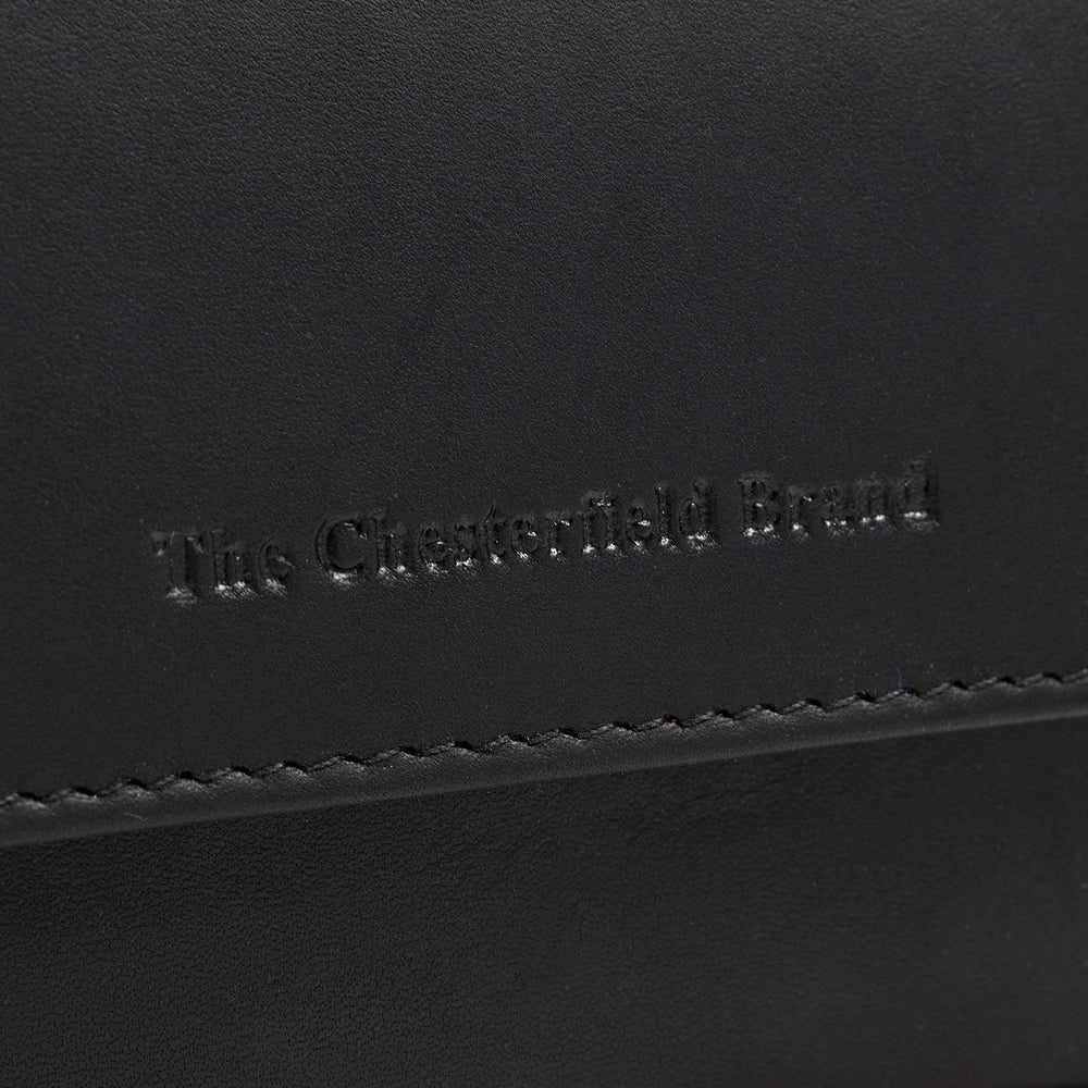 Portefeuille en Cuir Noir Avena