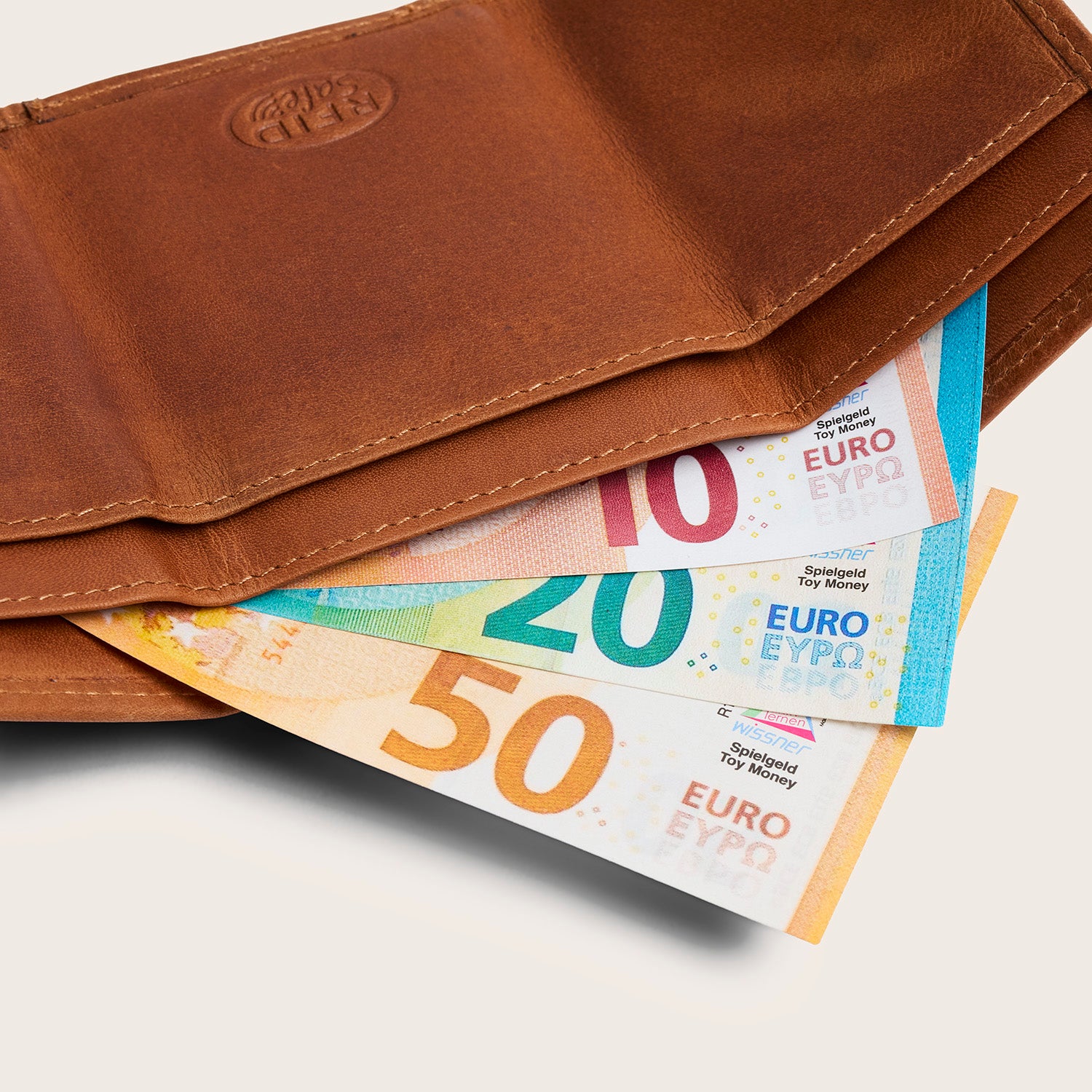 Leder Geldbörse Cognac Avena