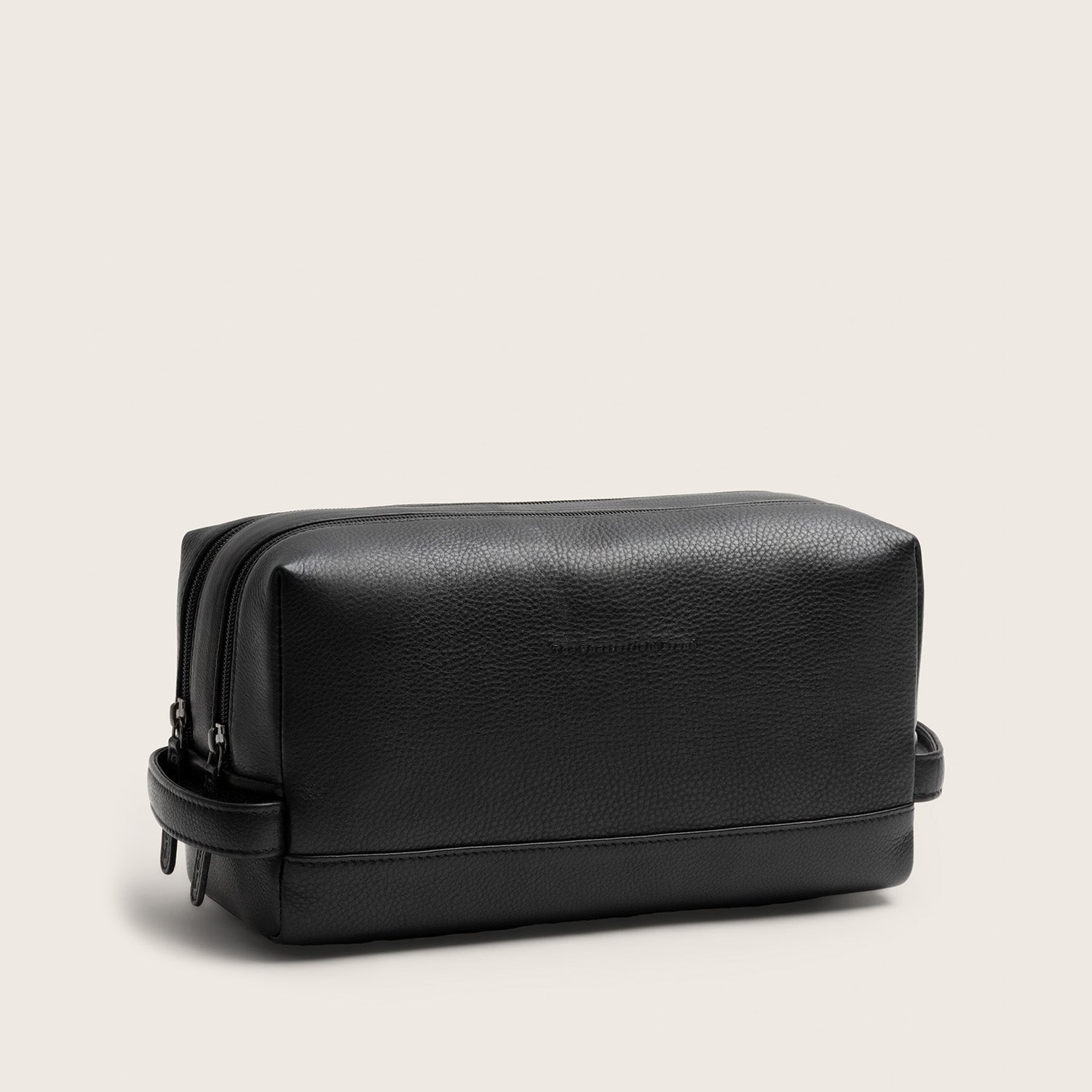Leder Kulturtasche Schwarz Montelaro