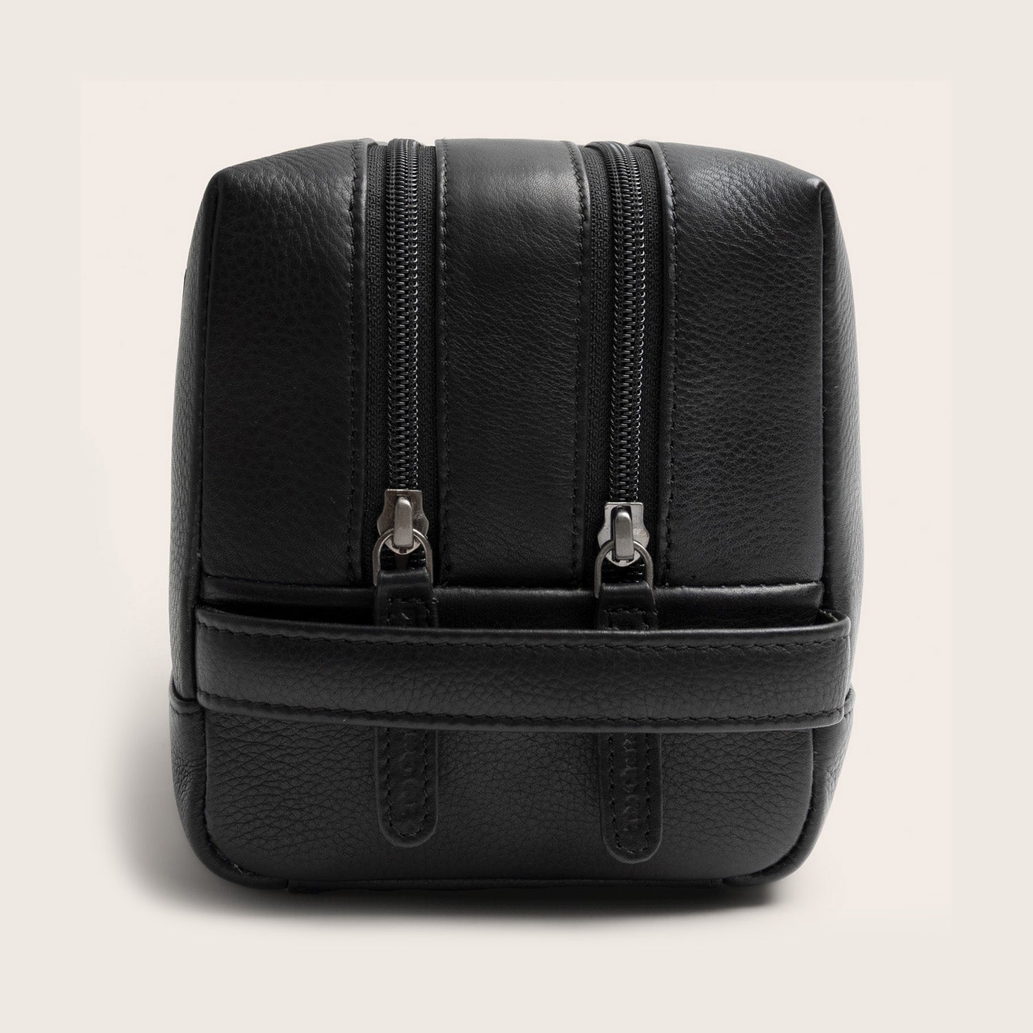 Leder Kulturtasche Schwarz Montelaro