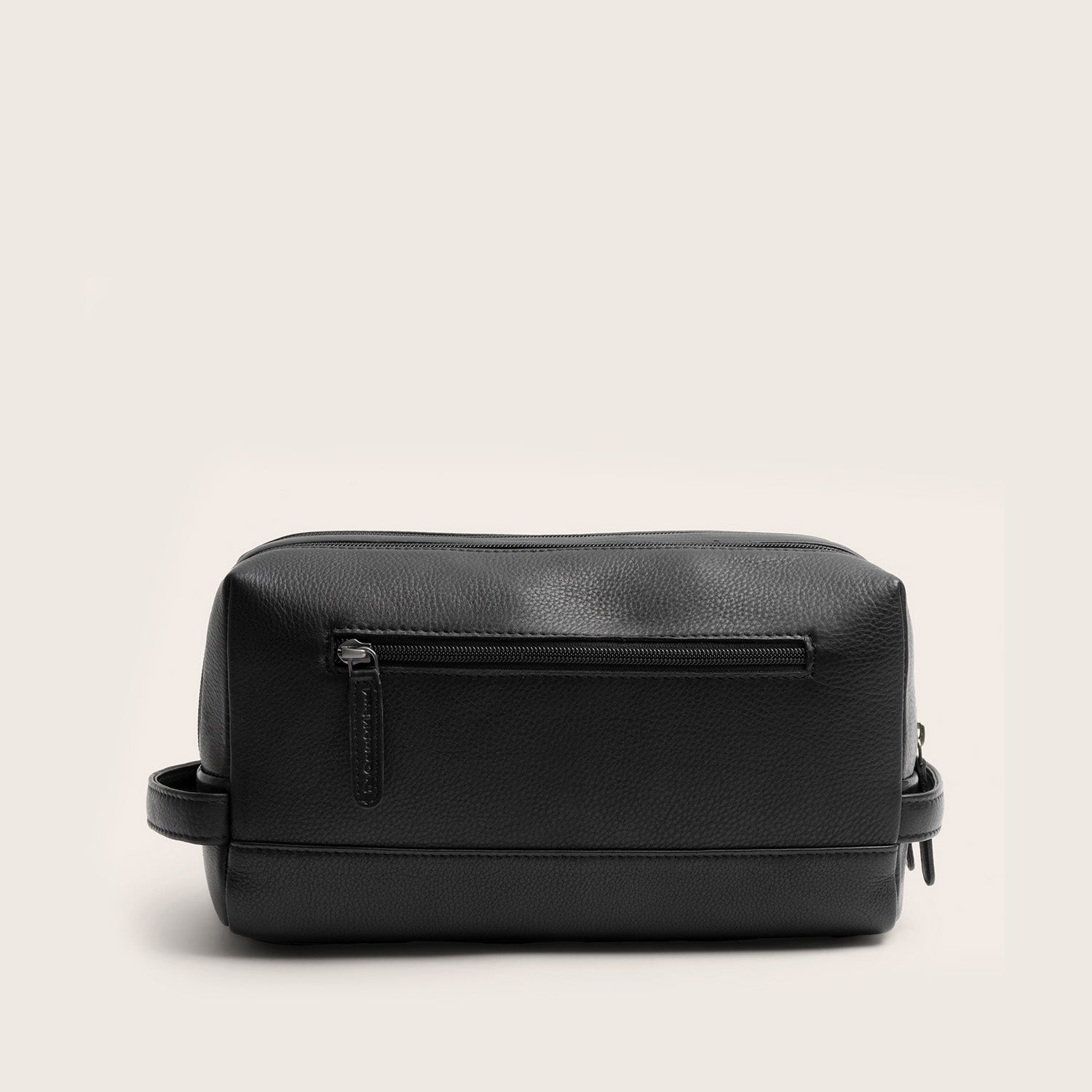 Leder Kulturtasche Schwarz Montelaro