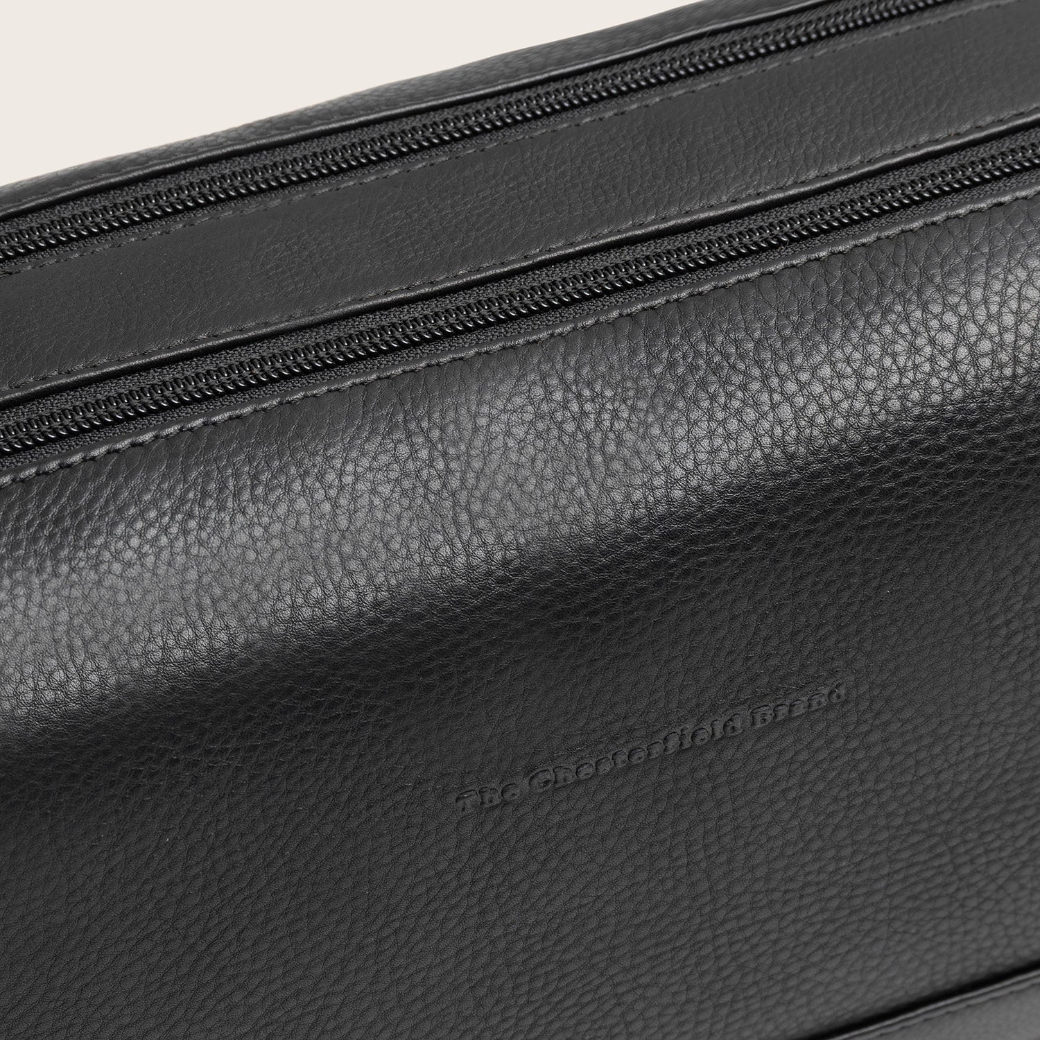 Leder Kulturtasche Schwarz Montelaro