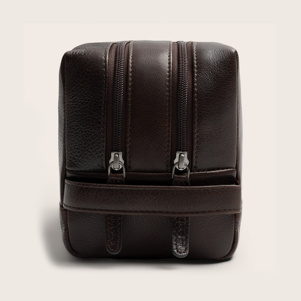 Trousse de Toilette en Cuir Marron Montelaro