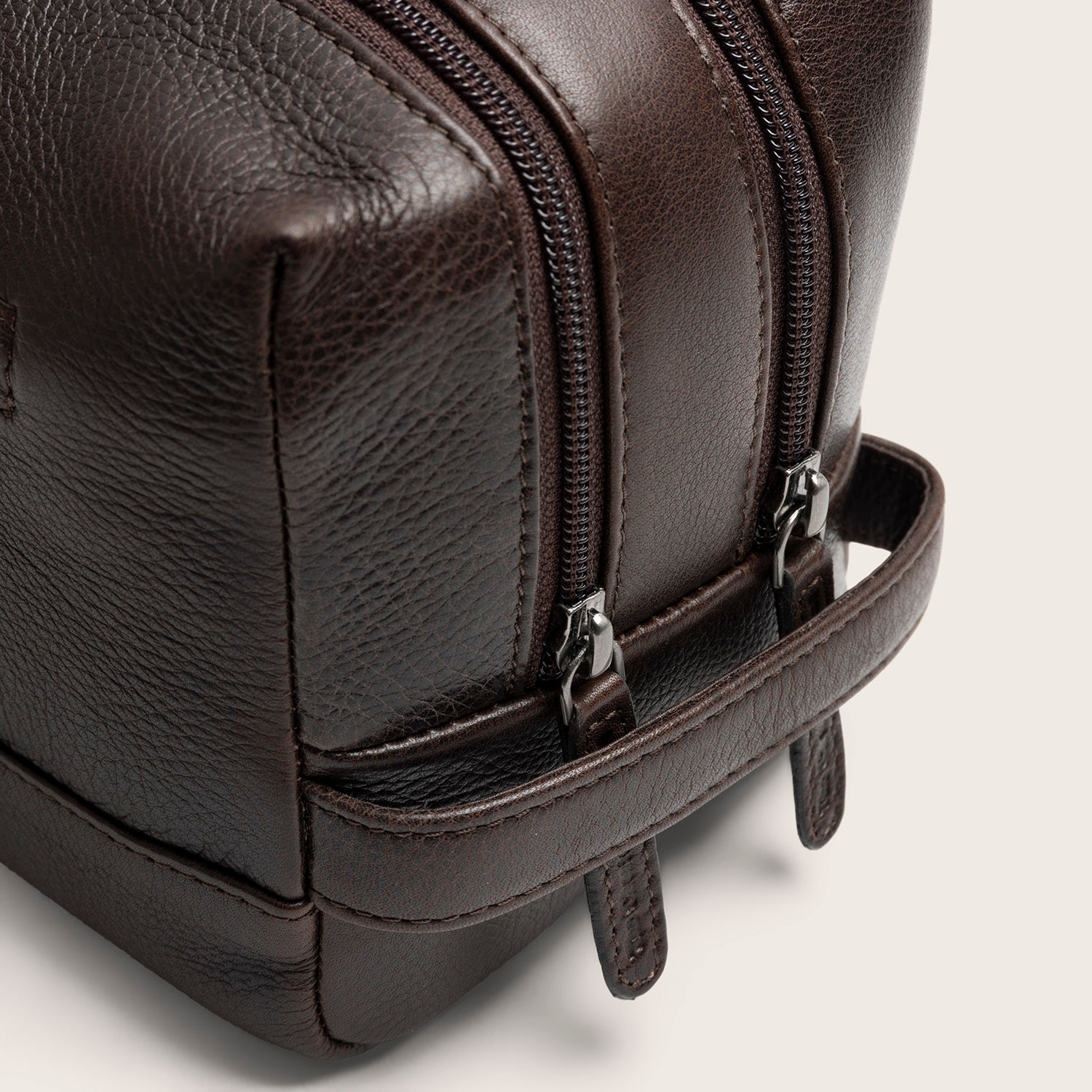Leder Kulturtasche Braun Montelaro
