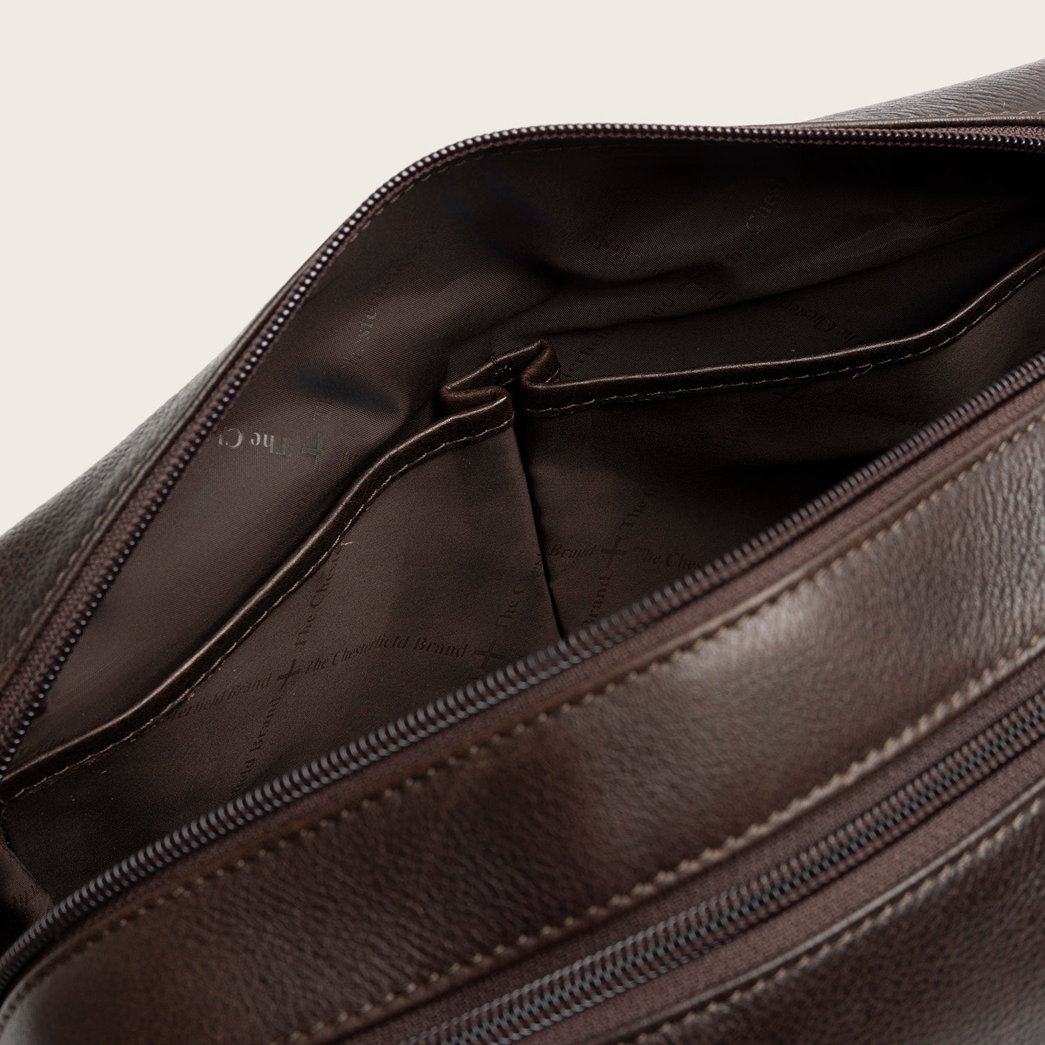 Leder Kulturtasche Braun Montelaro