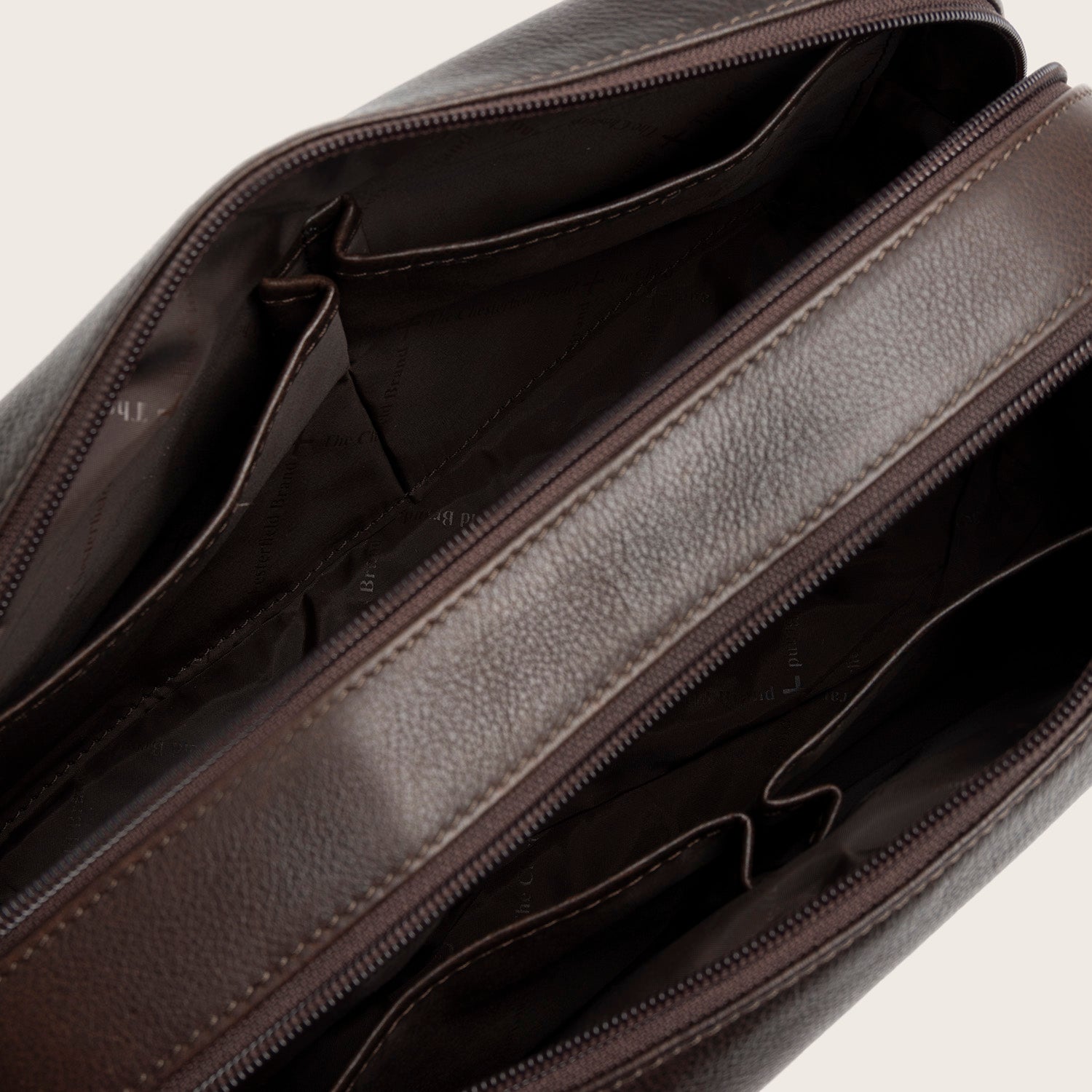 Leder Kulturtasche Braun Montelaro