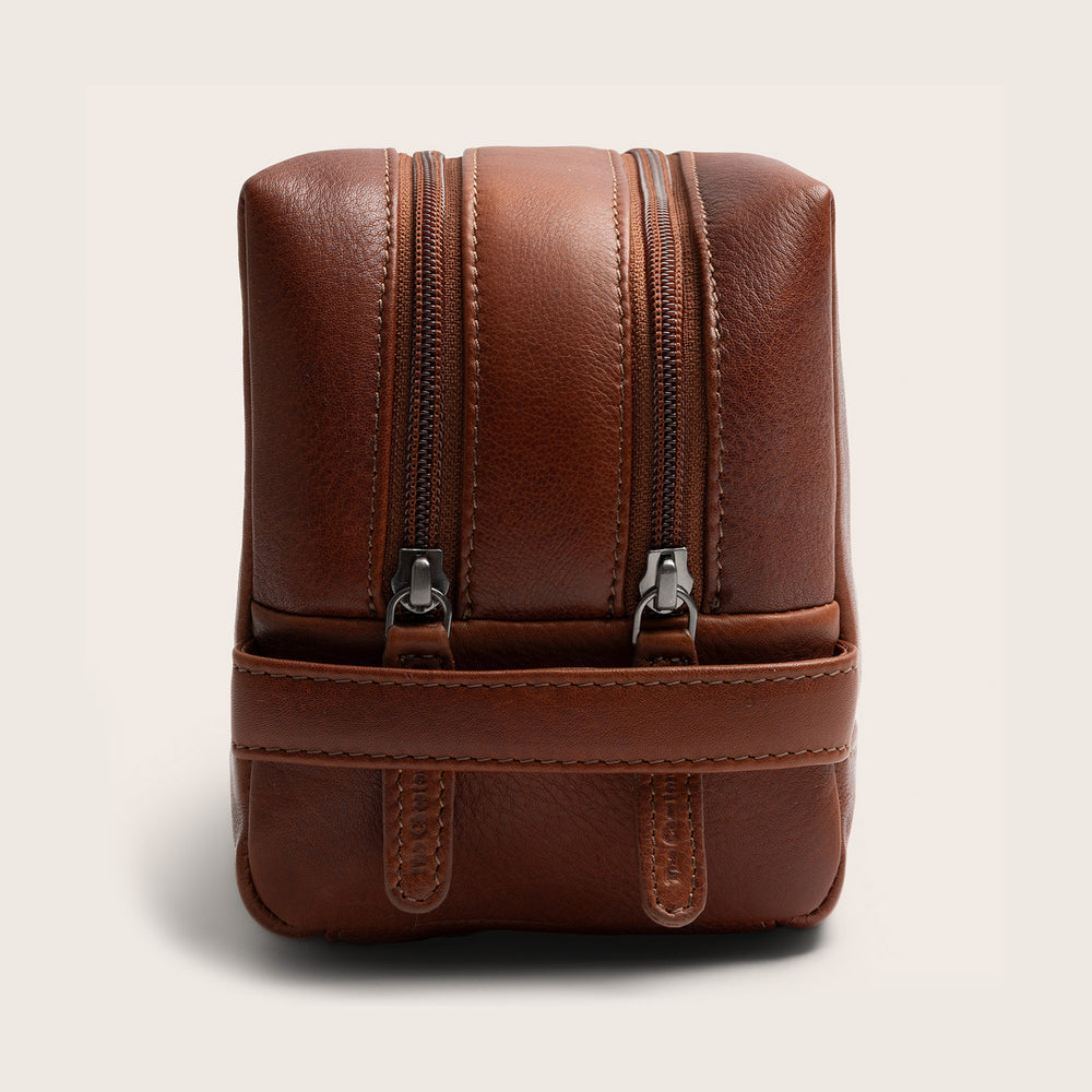 Trousse de Toilette en Cuir Cognac Montelaro