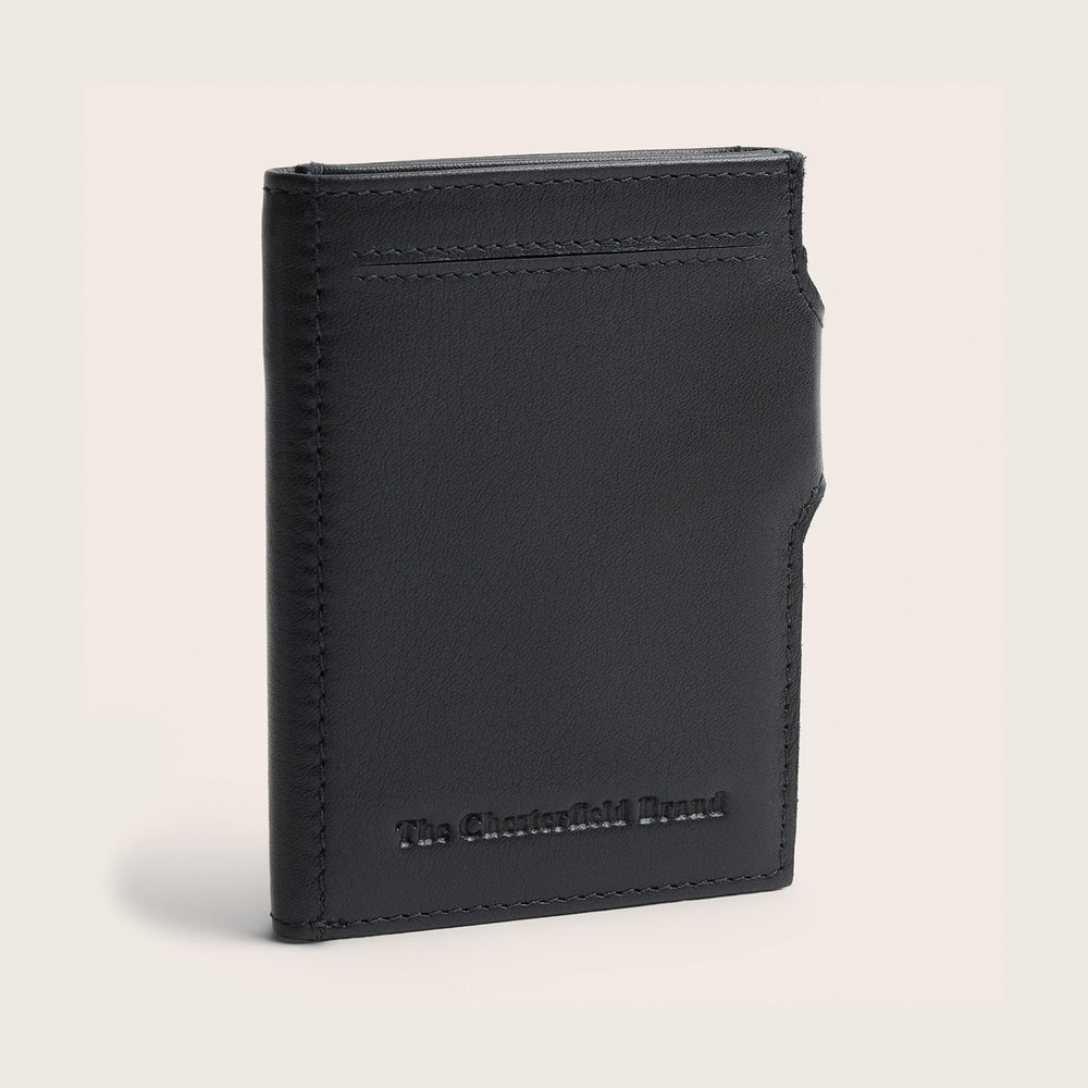 Portefeuille en Cuir Noir Ebro
