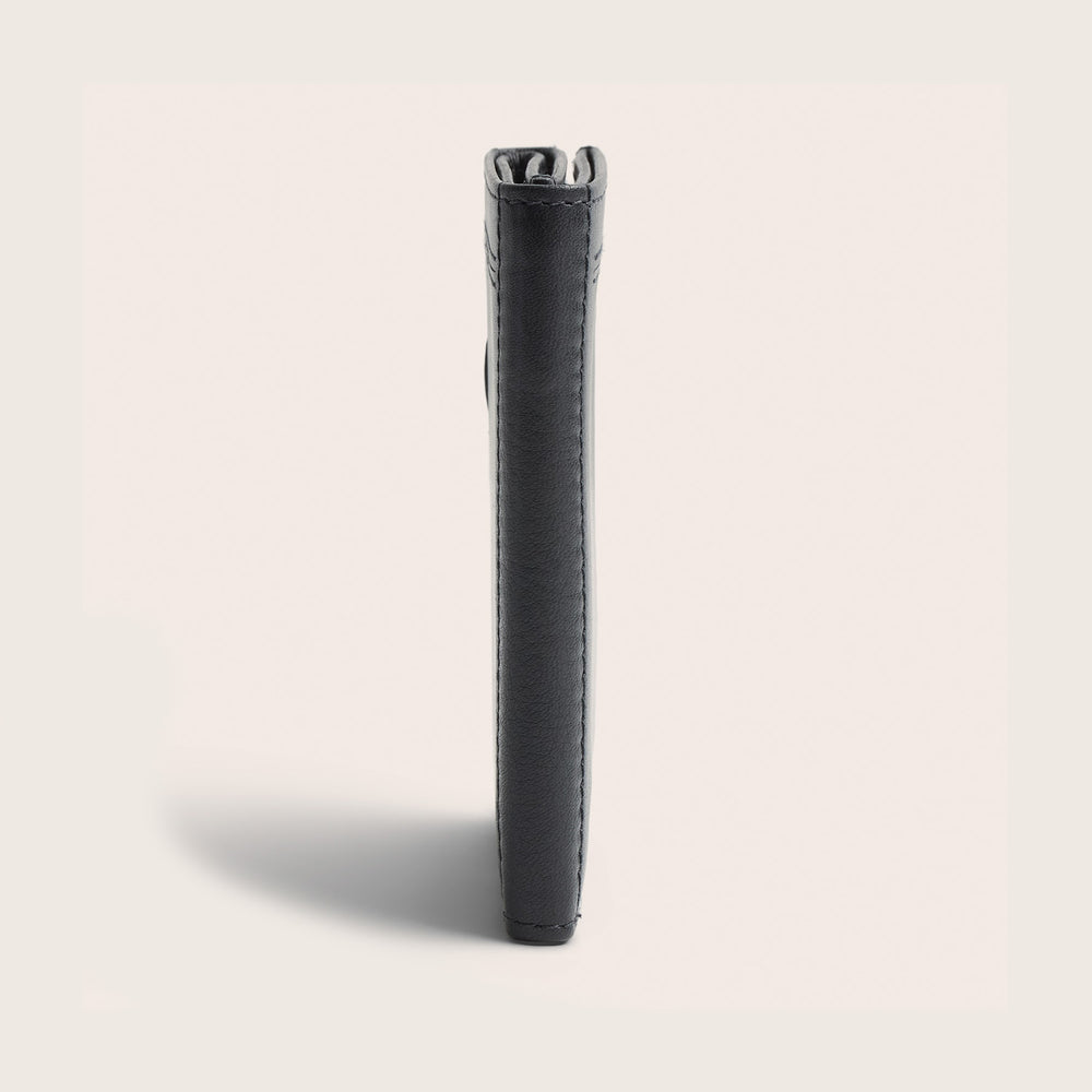 Portefeuille en Cuir Noir Ebro