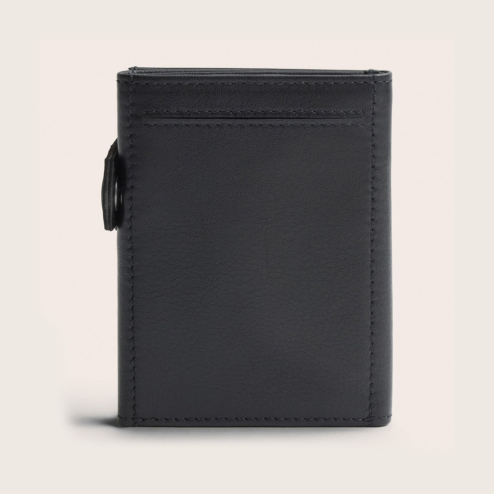 Portefeuille en Cuir Noir Ebro