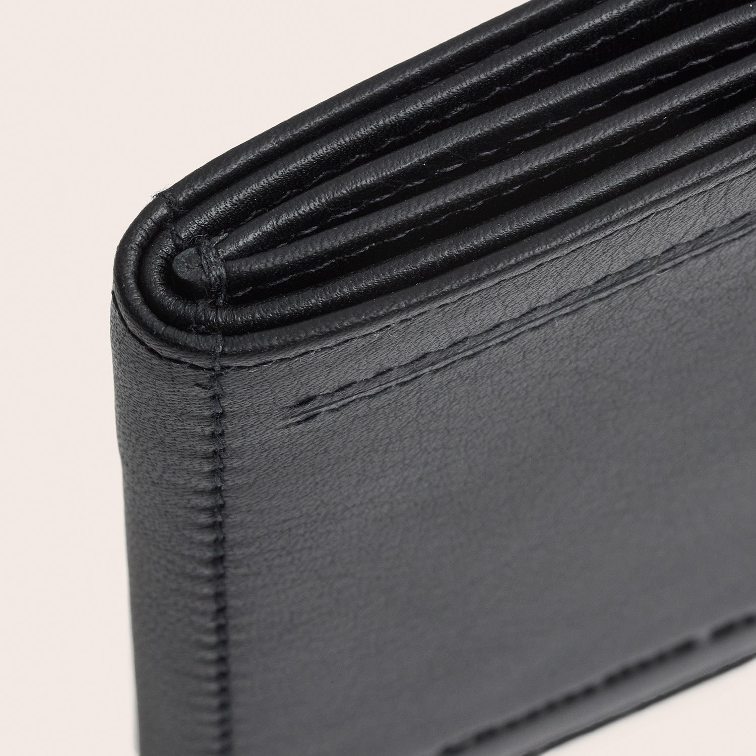 Leder Geldbörse Schwarz Ebro