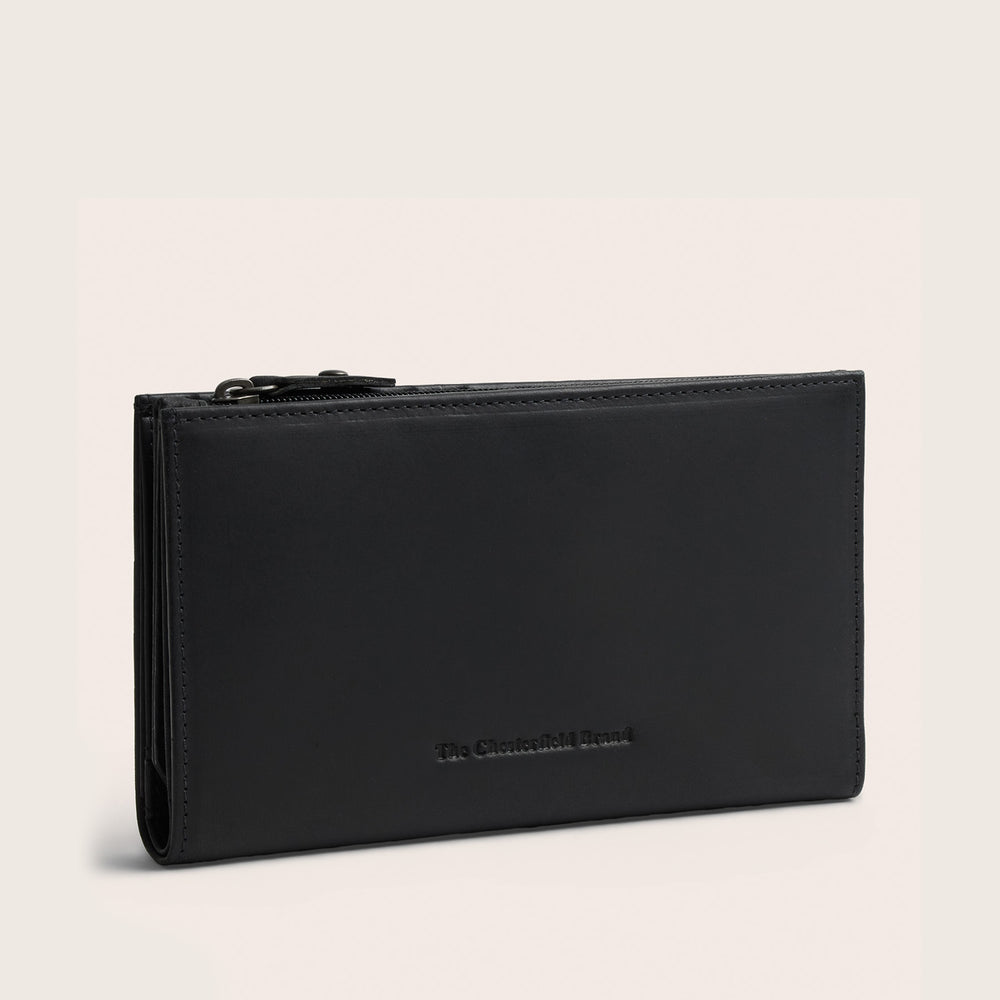 Portefeuille en Cuir Noir Seline