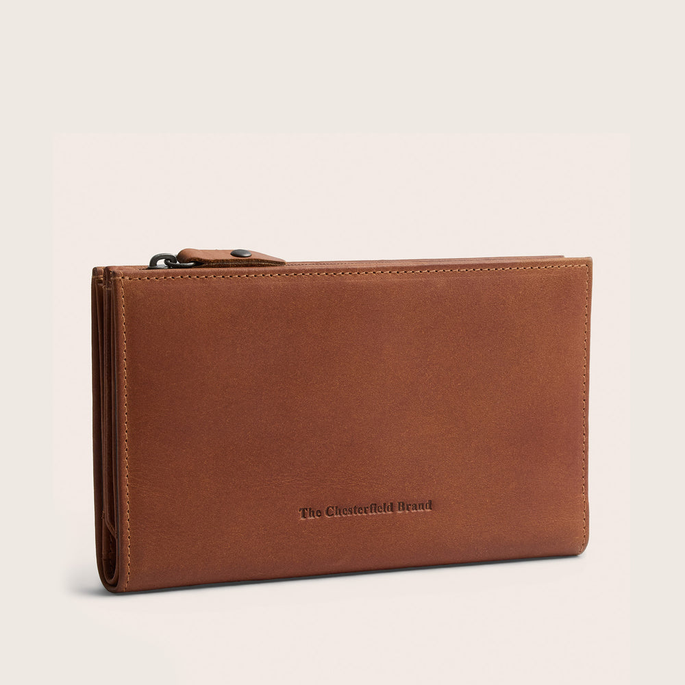 Portefeuille en Cuir Cognac Seline