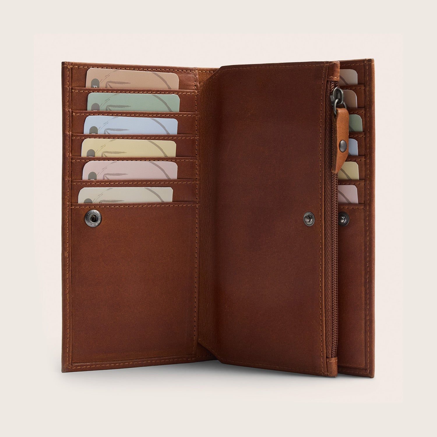 Leder Geldbörse Cognac Seline