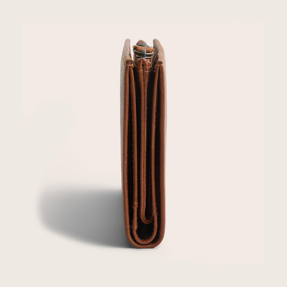 Portefeuille en Cuir Cognac Seline