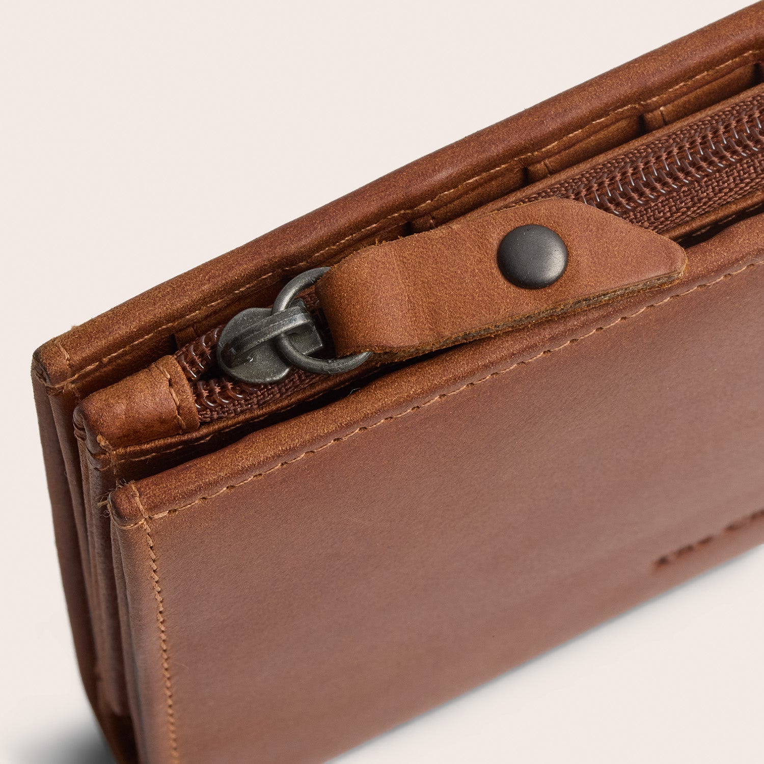 Leder Geldbörse Cognac Seline